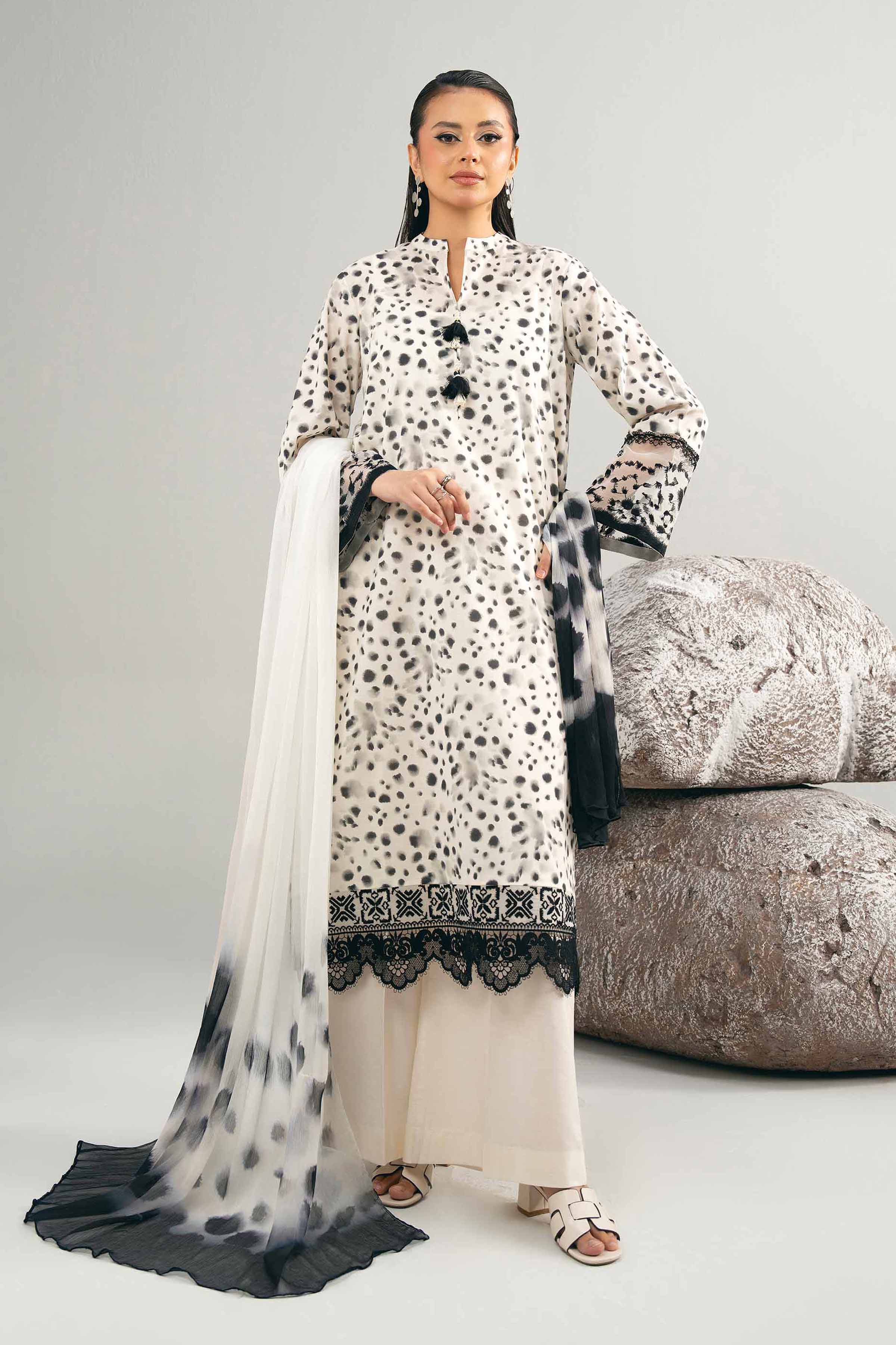 3 Piece - Printed Embroidered Suit - 42502031 for Women - Unstitched Collection | Nishat | Shop Online