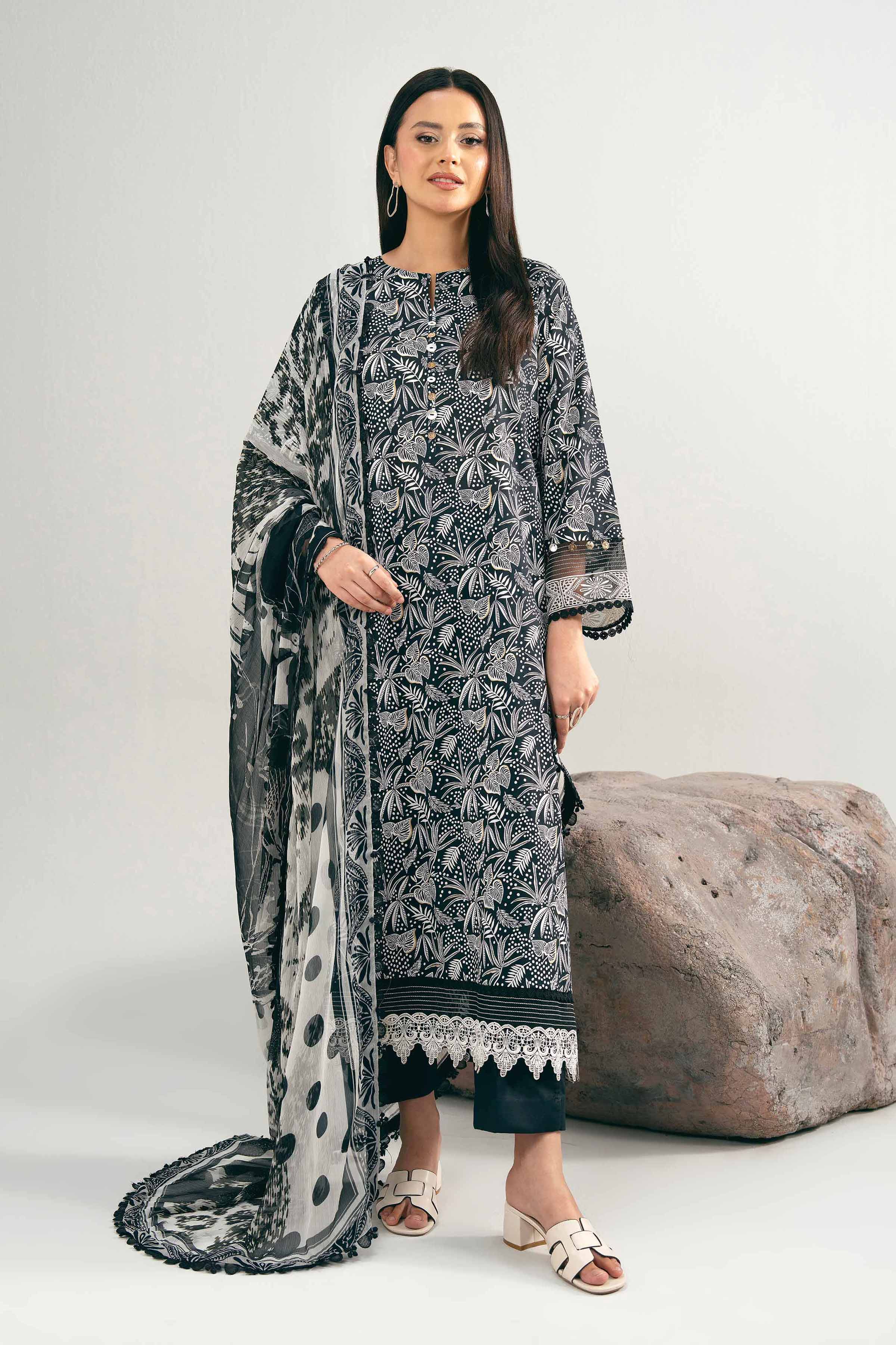 3 Piece - Printed Embroidered Suit - 42502032 for Women - Unstitched Collection | Nishat | Shop Online