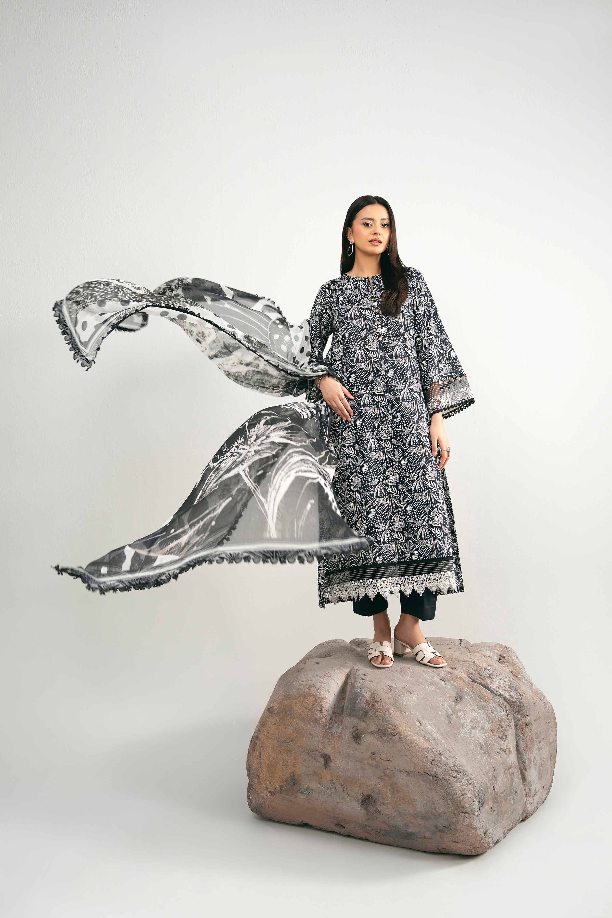 3 Piece - Printed Embroidered Suit - 42502032 for Women - Unstitched Collection | Nishat | Shop Online