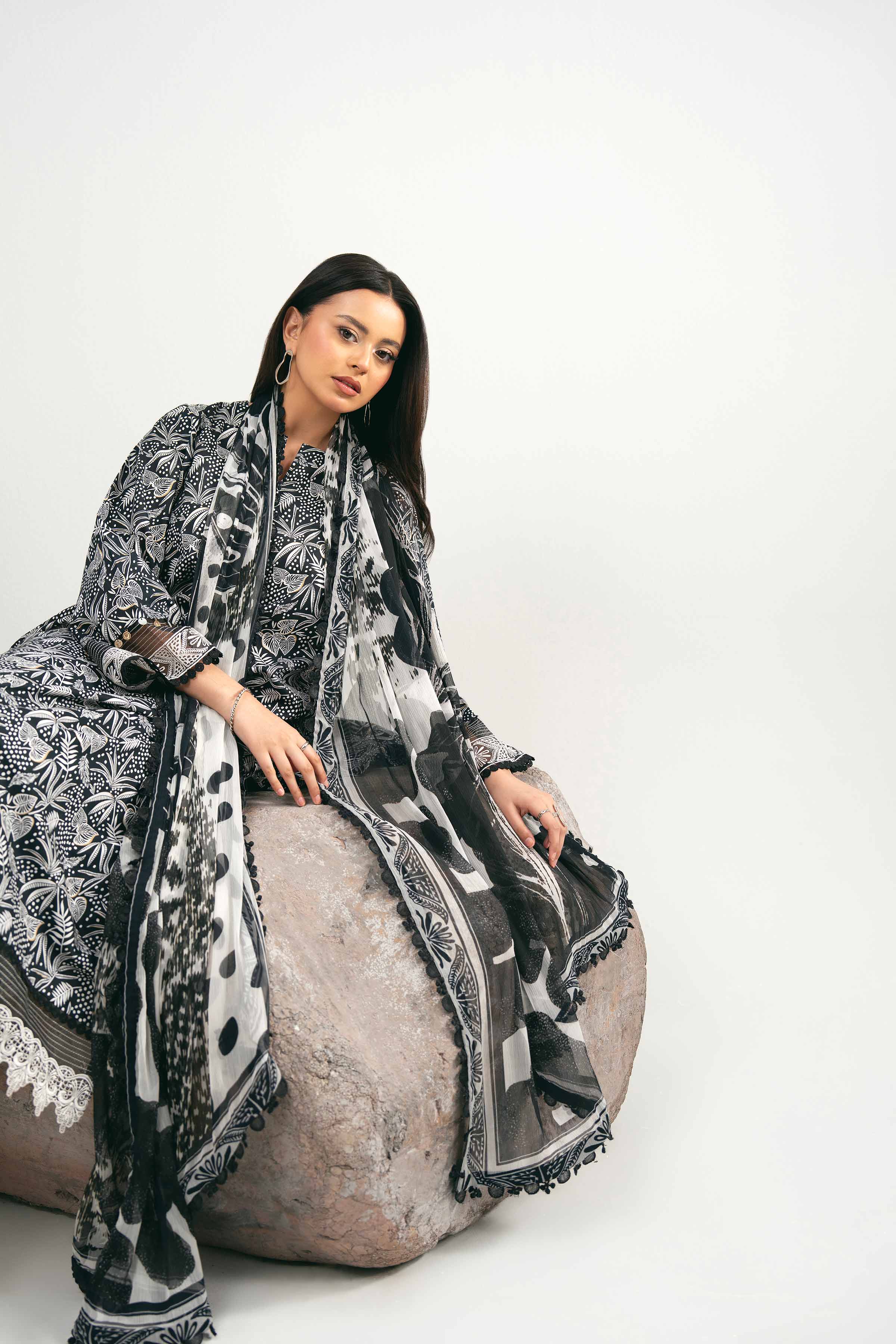 3 Piece - Printed Embroidered Suit - 42502032 for Women - Unstitched Collection | Nishat | Shop Online