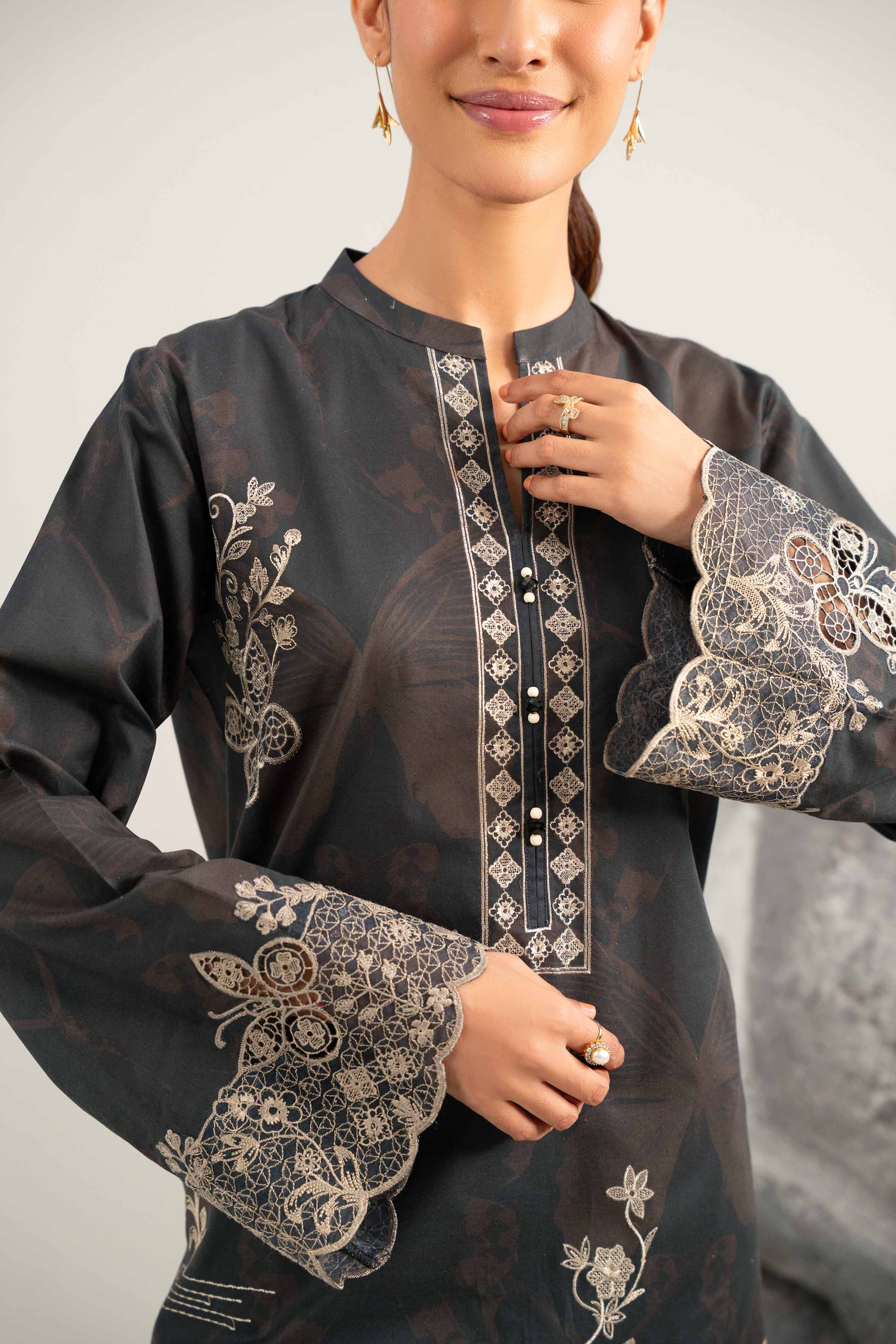 3 Piece - Digital Printed Embroidered Suit - 42502034 for Women - Unstitched Collection | Nishat | Shop Online