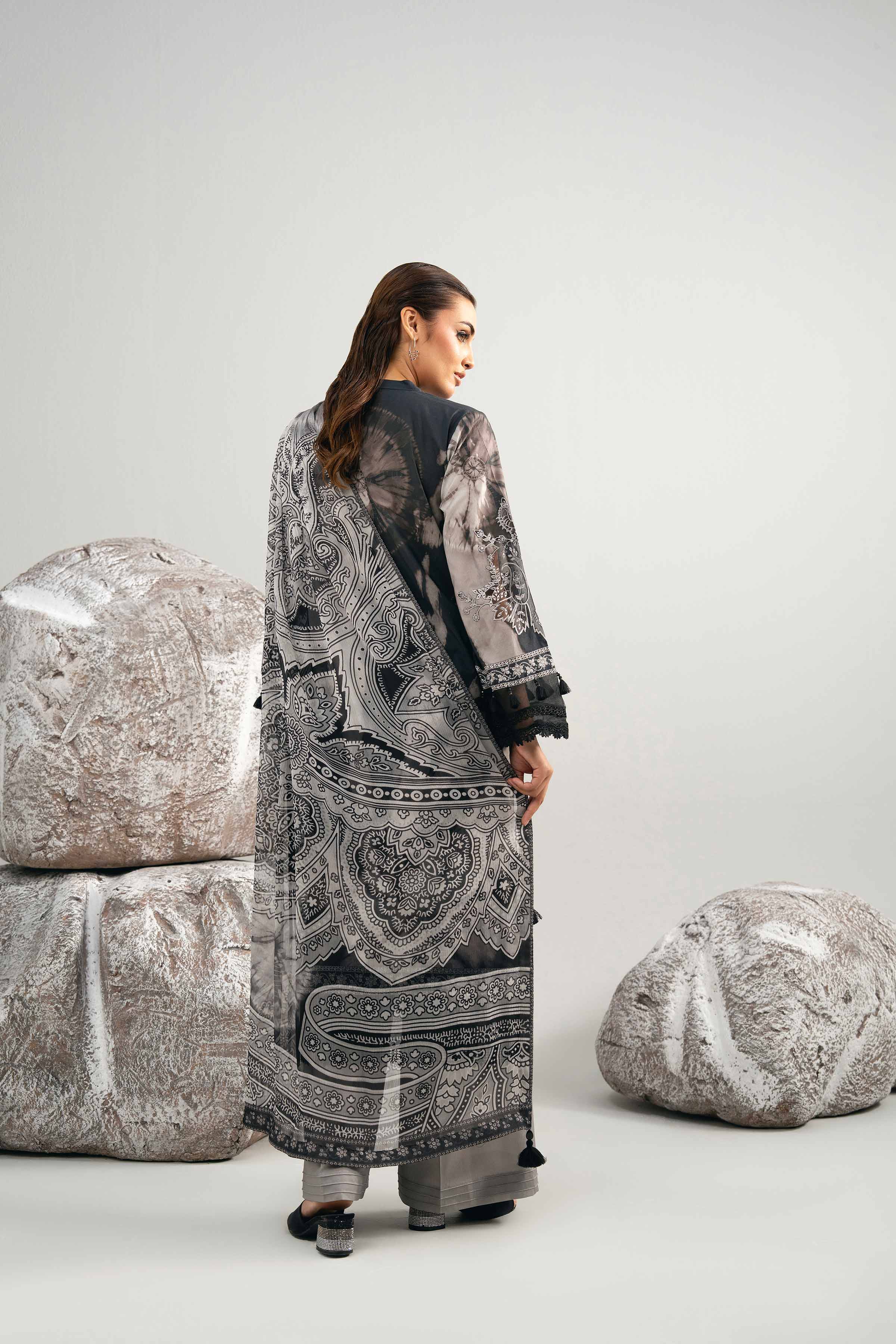3 Piece - Digital Printed Embroidered Suit - 42502037 for Women - Unstitched Collection | Nishat | Shop Online