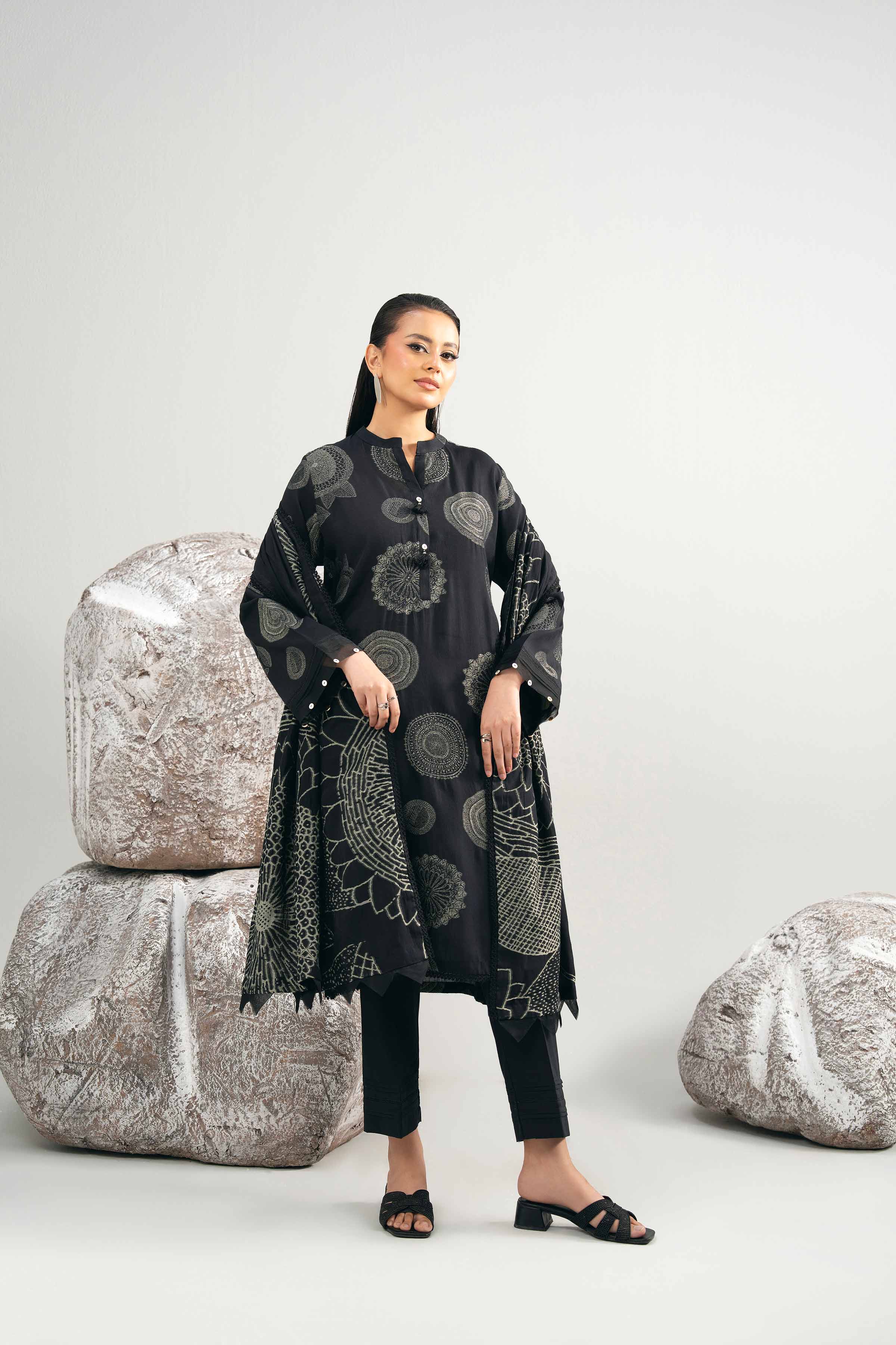 3 Piece - Dyed Jacquard Suit - 42502042 for Women - Unstitched Collection | Nishat | Shop Online