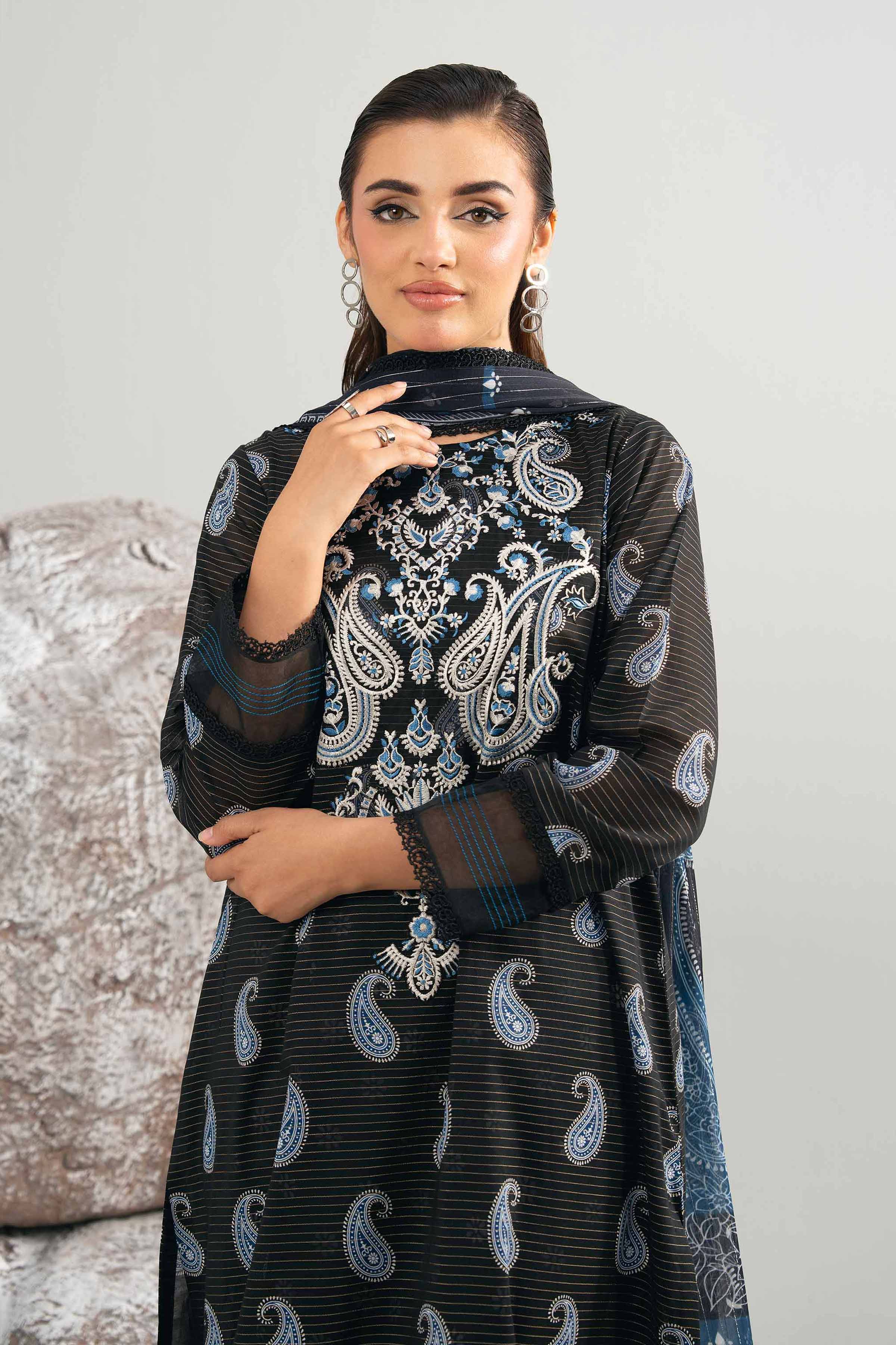 3 Piece - Digital Printed Embroidered Suit - 42502044 for Women - Unstitched Collection | Nishat | Shop Online