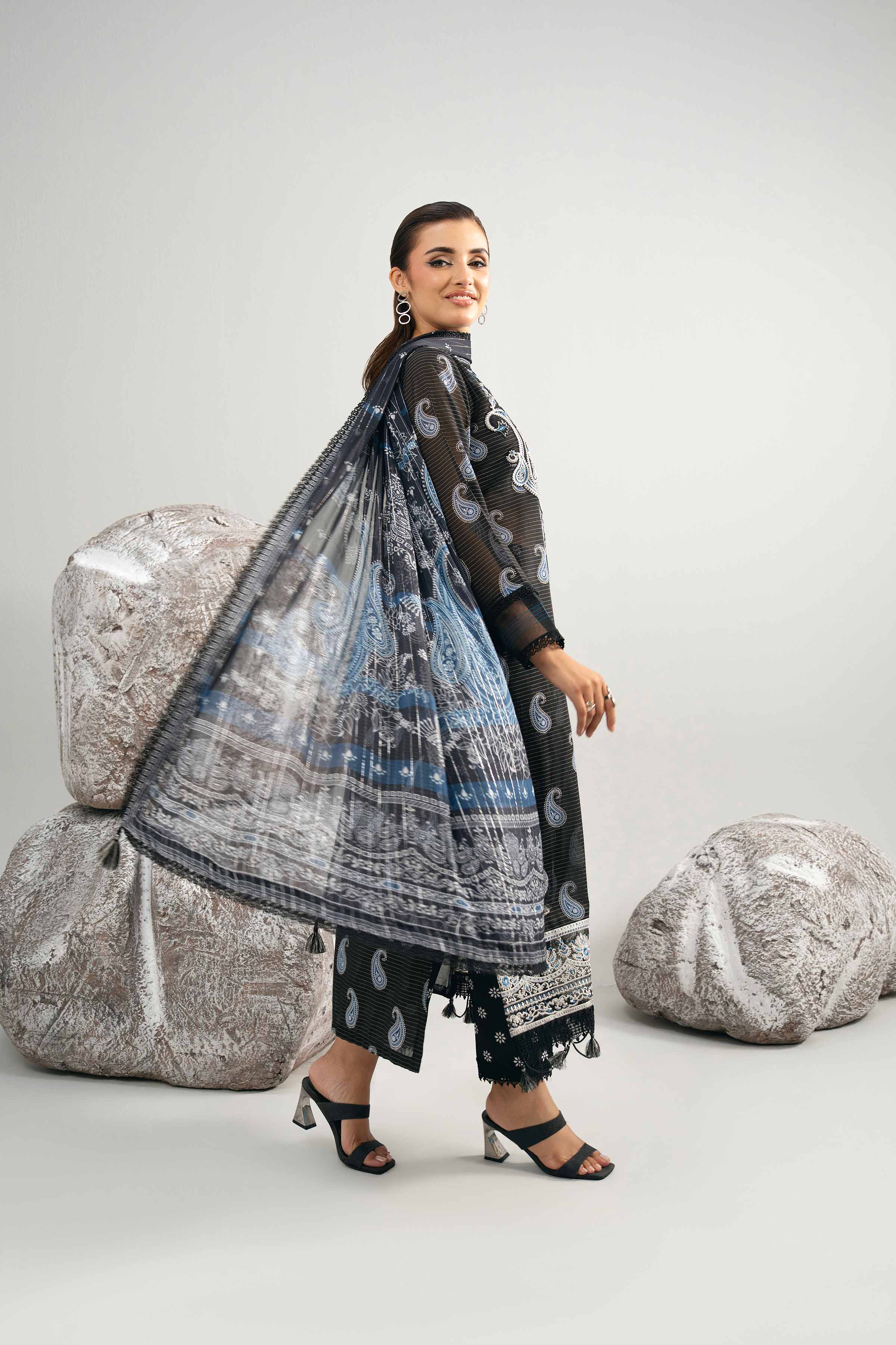 3 Piece - Digital Printed Embroidered Suit - 42502044 for Women - Unstitched Collection | Nishat | Shop Online