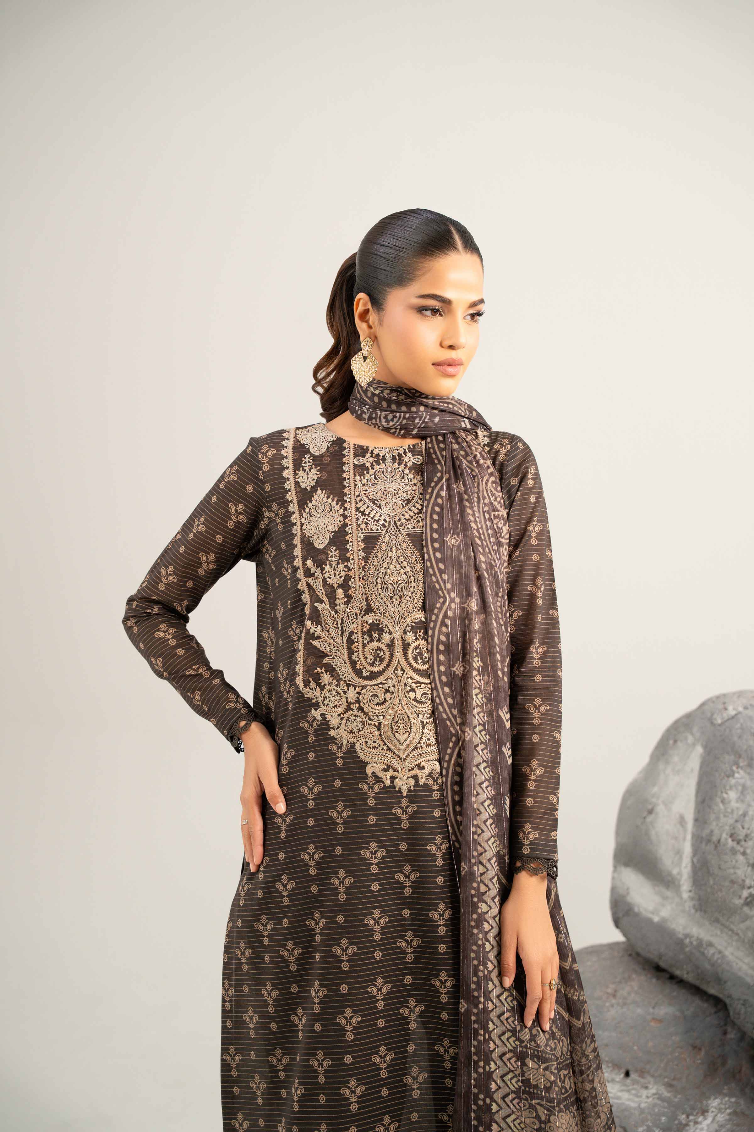 3 Piece - Digital Printed Embroidered Suit - 42502047 for Women - Unstitched Collection | Nishat | Shop Online
