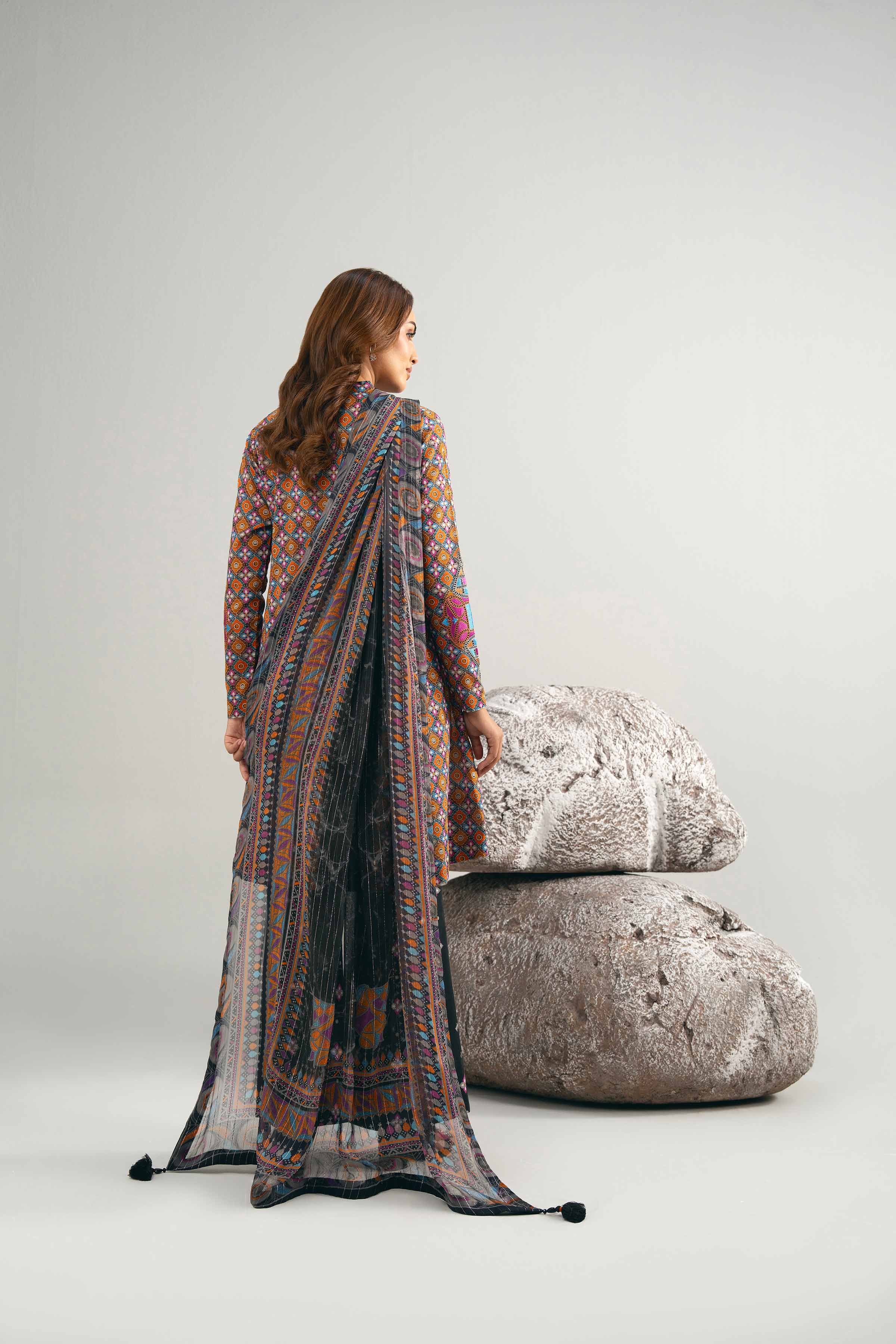 3 Piece - Digital Printed Embroidered Suit - 42502048 for Women - Unstitched Collection | Nishat | Shop Online