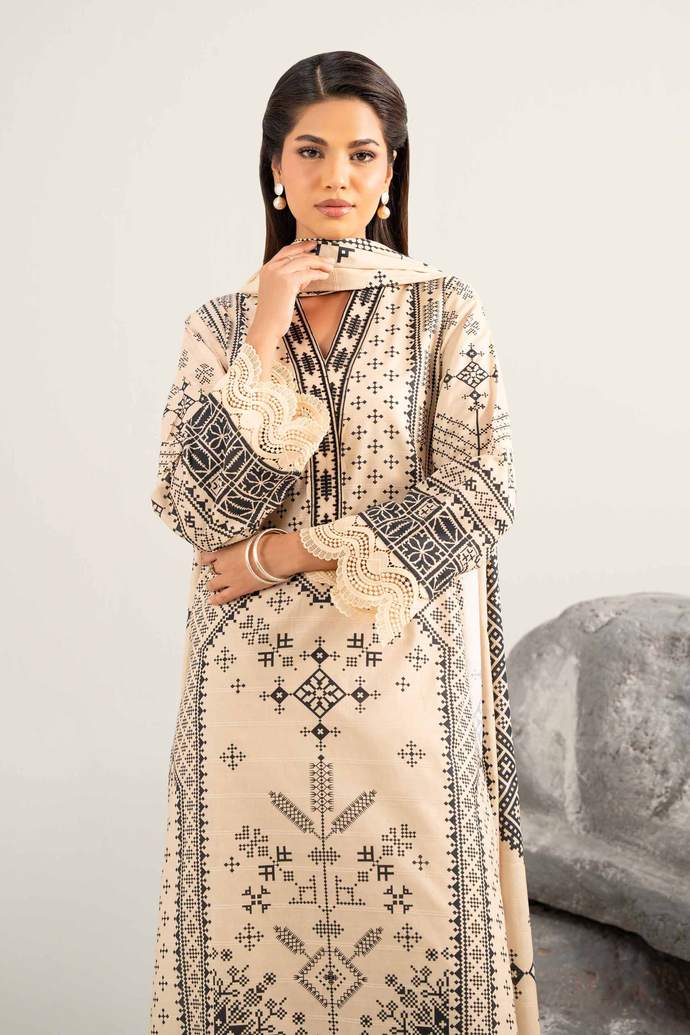 3 Piece - Digital Printed Embroidered Suit - 42502049 for Women - Unstitched Collection | Nishat | Shop Online