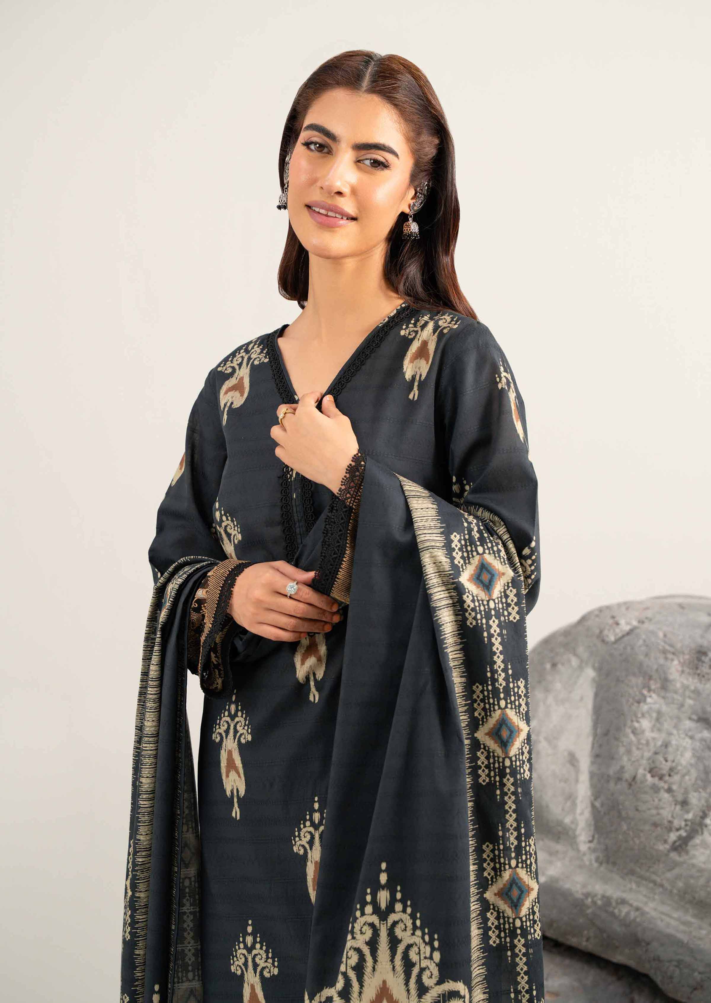 3 Piece - Digital Printed Embroidered Suit - 42502053 for Women - Unstitched Collection | Nishat | Shop Online