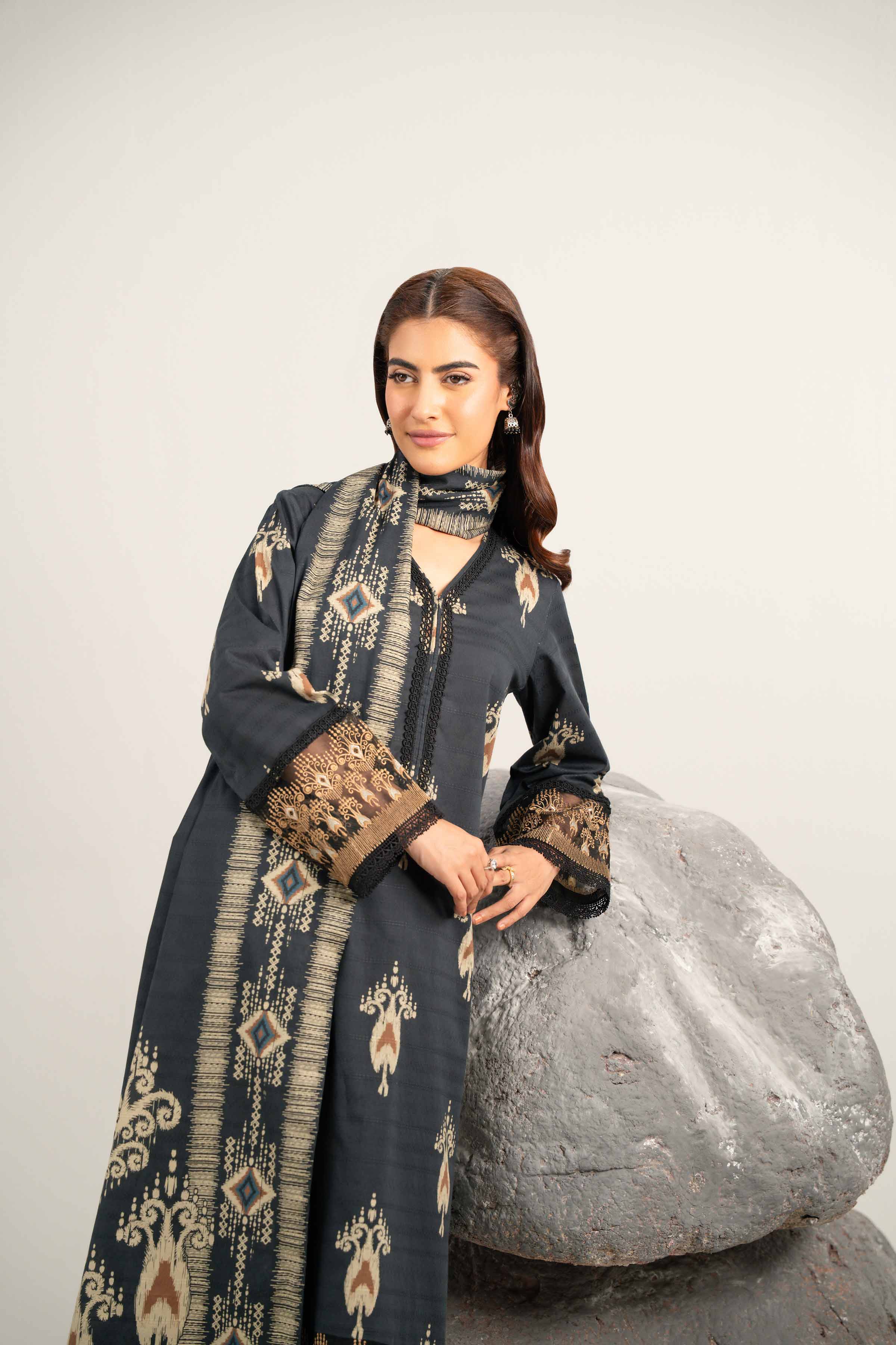 3 Piece - Digital Printed Embroidered Suit - 42502053 for Women - Unstitched Collection | Nishat | Shop Online