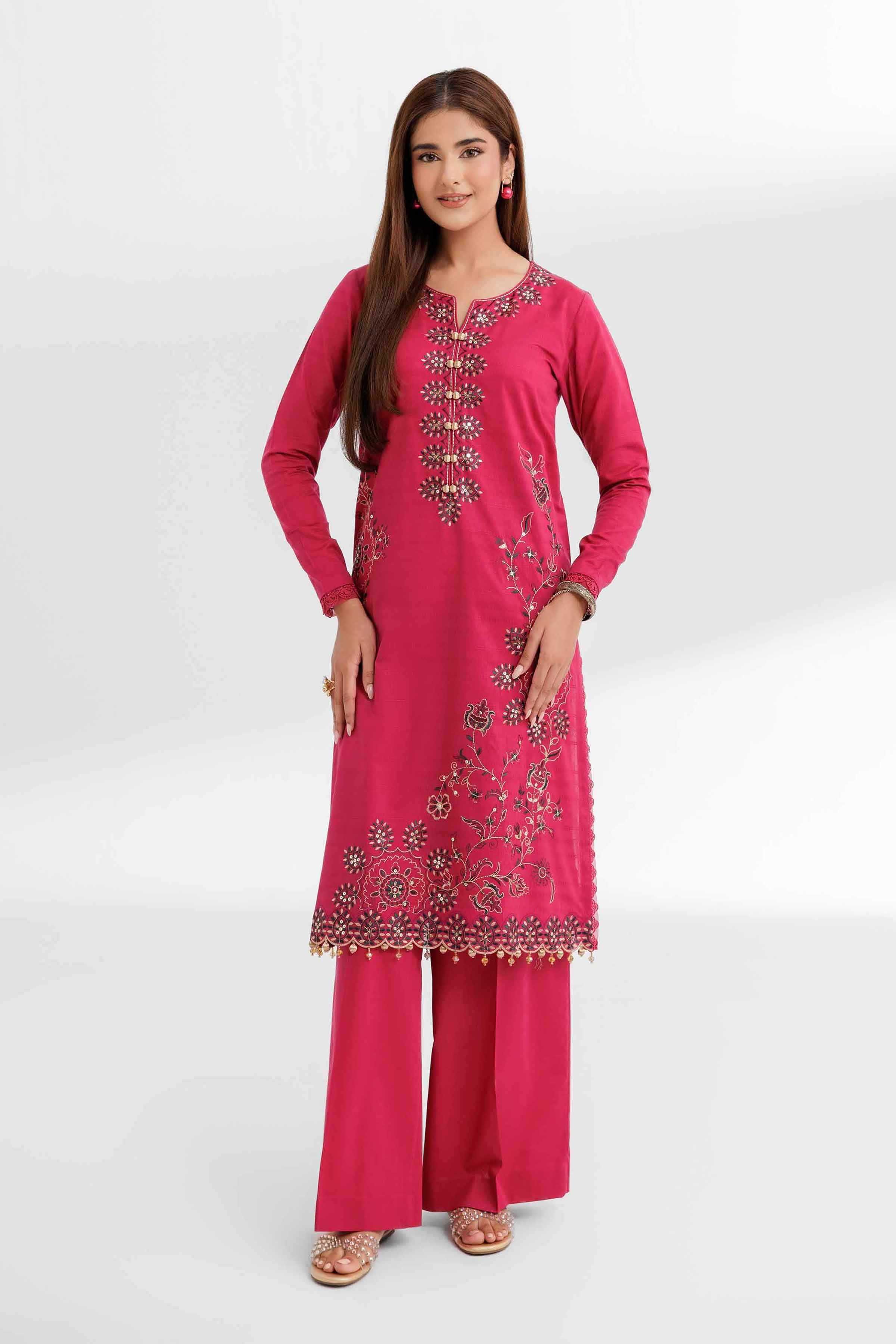 2 Piece - Dyed Embroidered Suit - 42502054 for Women - Unstitched Collection | Nishat | Shop Online