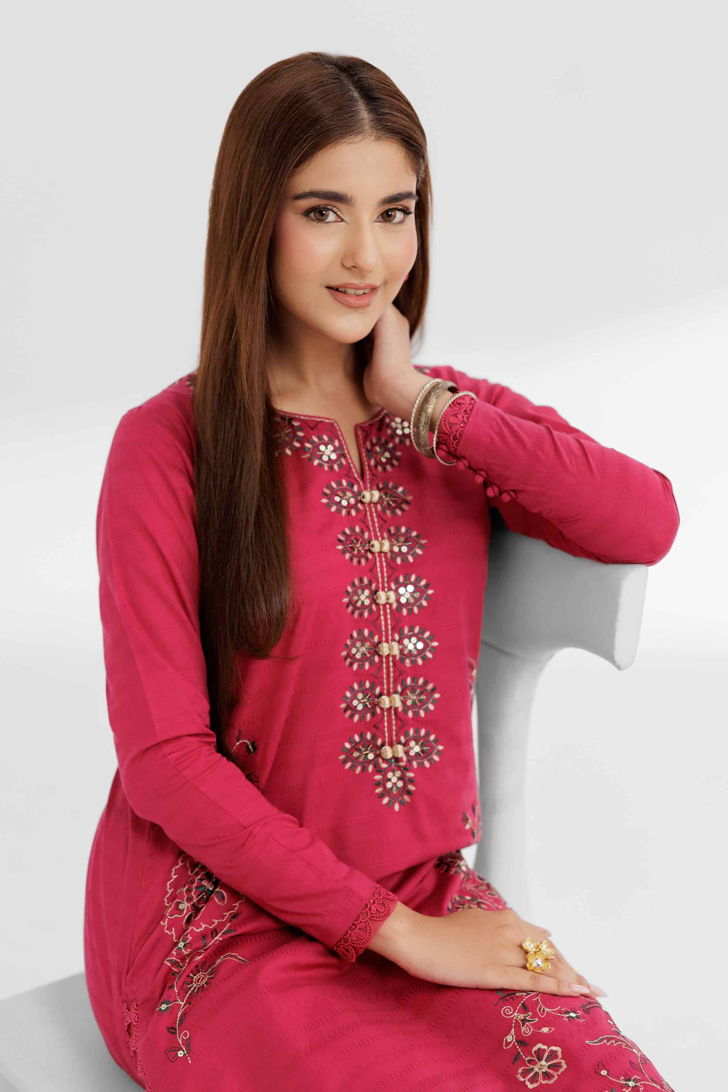 2 Piece - Dyed Embroidered Suit - 42502054 for Women - Unstitched Collection | Nishat | Shop Online