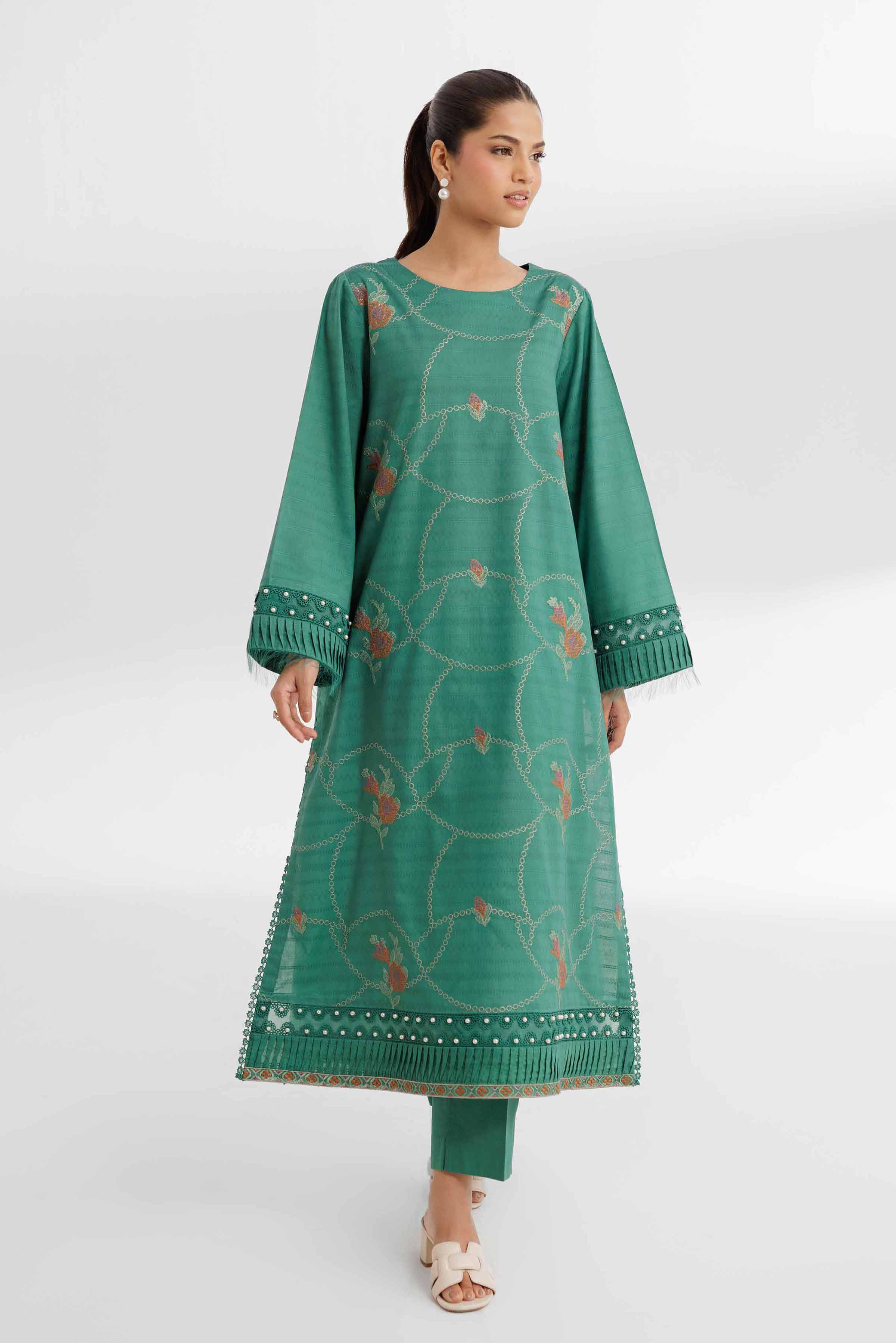 2 Piece - Dyed Embroidered Suit - 42502055 for Women - Unstitched Collection | Nishat | Shop Online