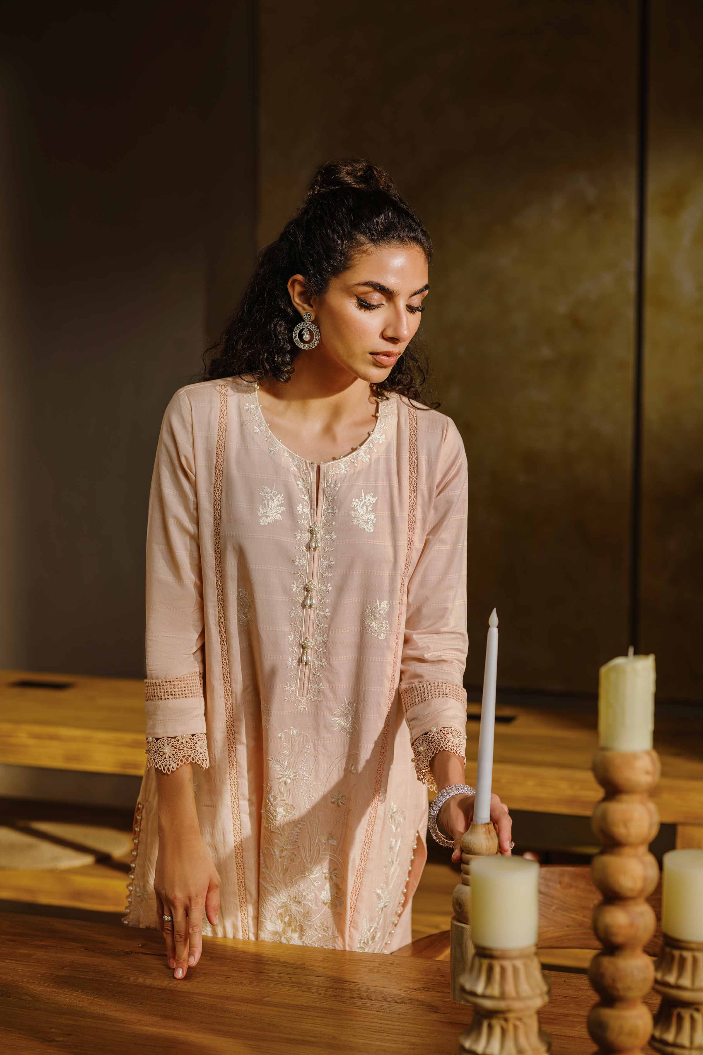 2 Piece - Dyed Embroidered Suit - 42502058