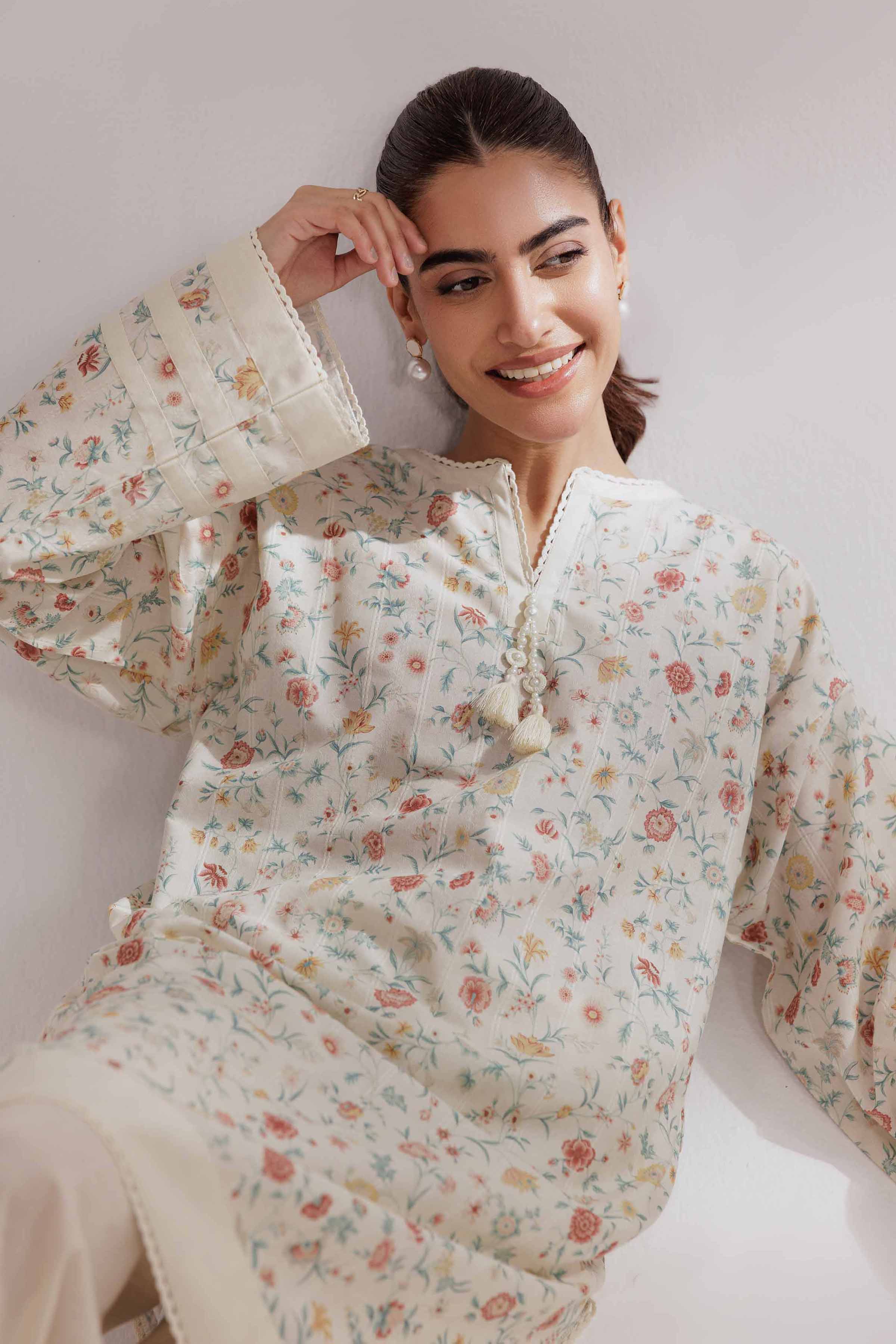2 Piece - Printed Suit - 42502060 for Women - Unstitched Collection | Nishat | Shop Online
