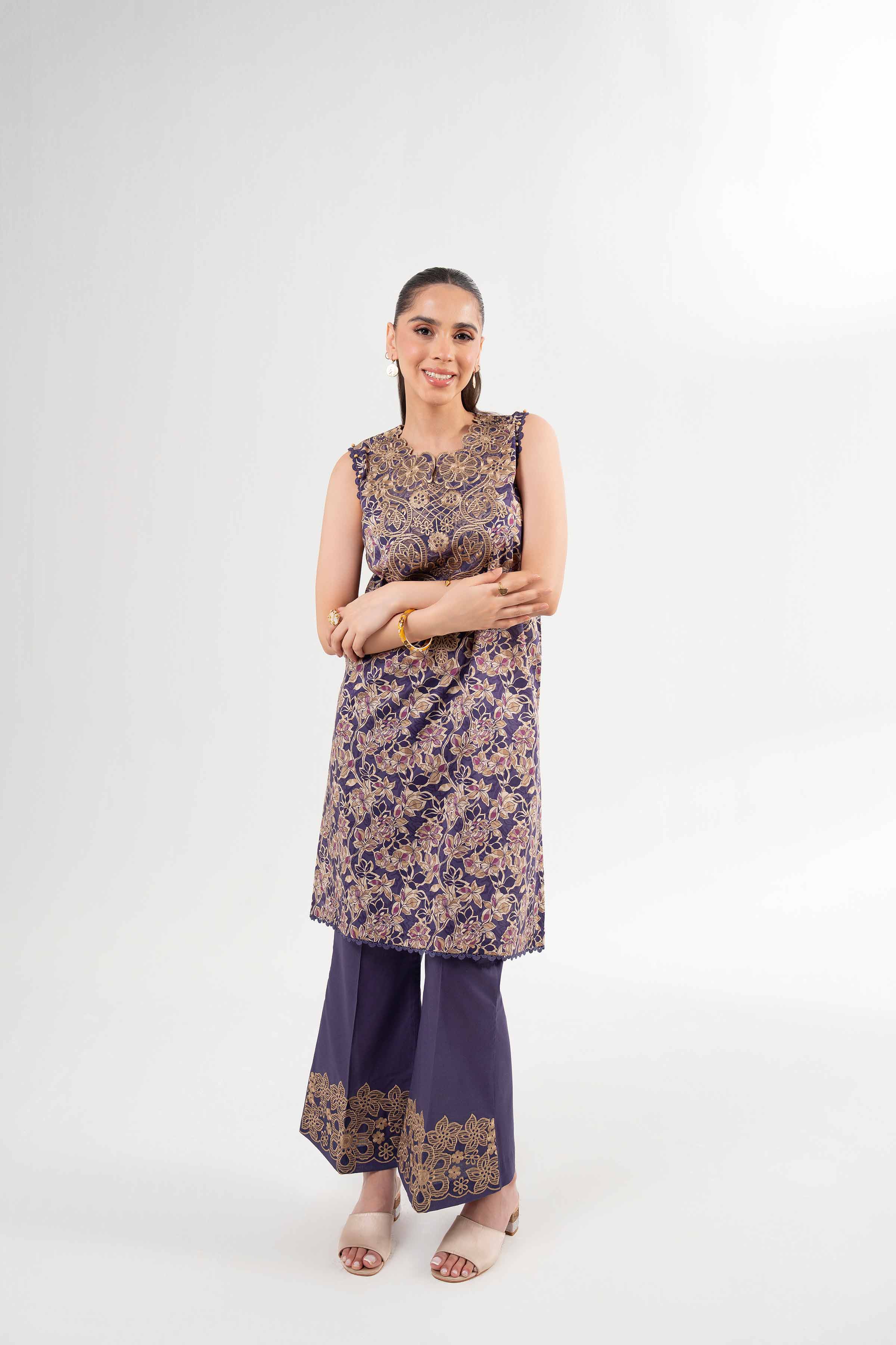 2 Piece - Printed Embroidered Suit - 42502069 for Women - Unstitched Collection | Nishat | Shop Online