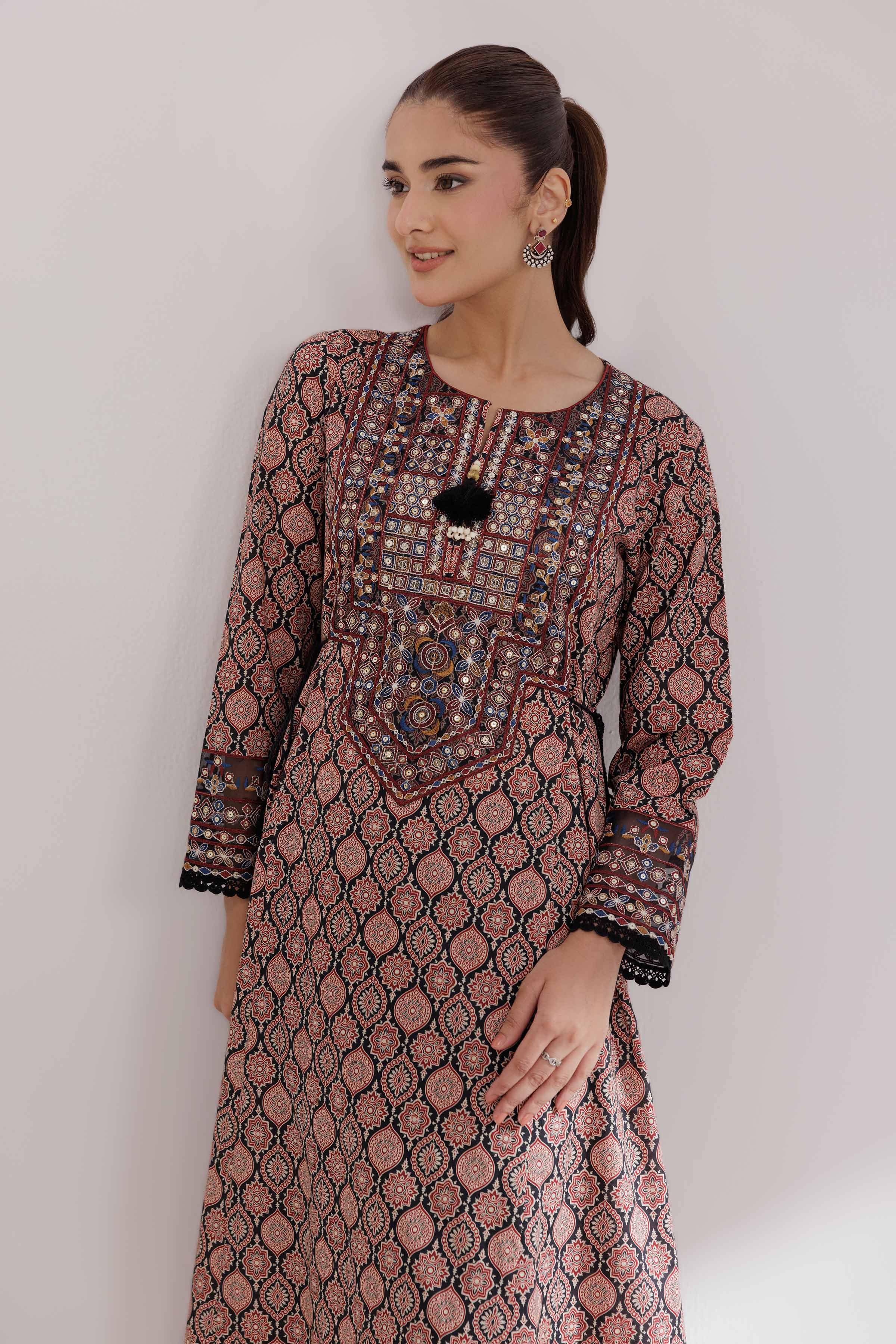 2 Piece - Printed Embroidered Suit - 42502072 for Women - Unstitched Collection | Nishat | Shop Online