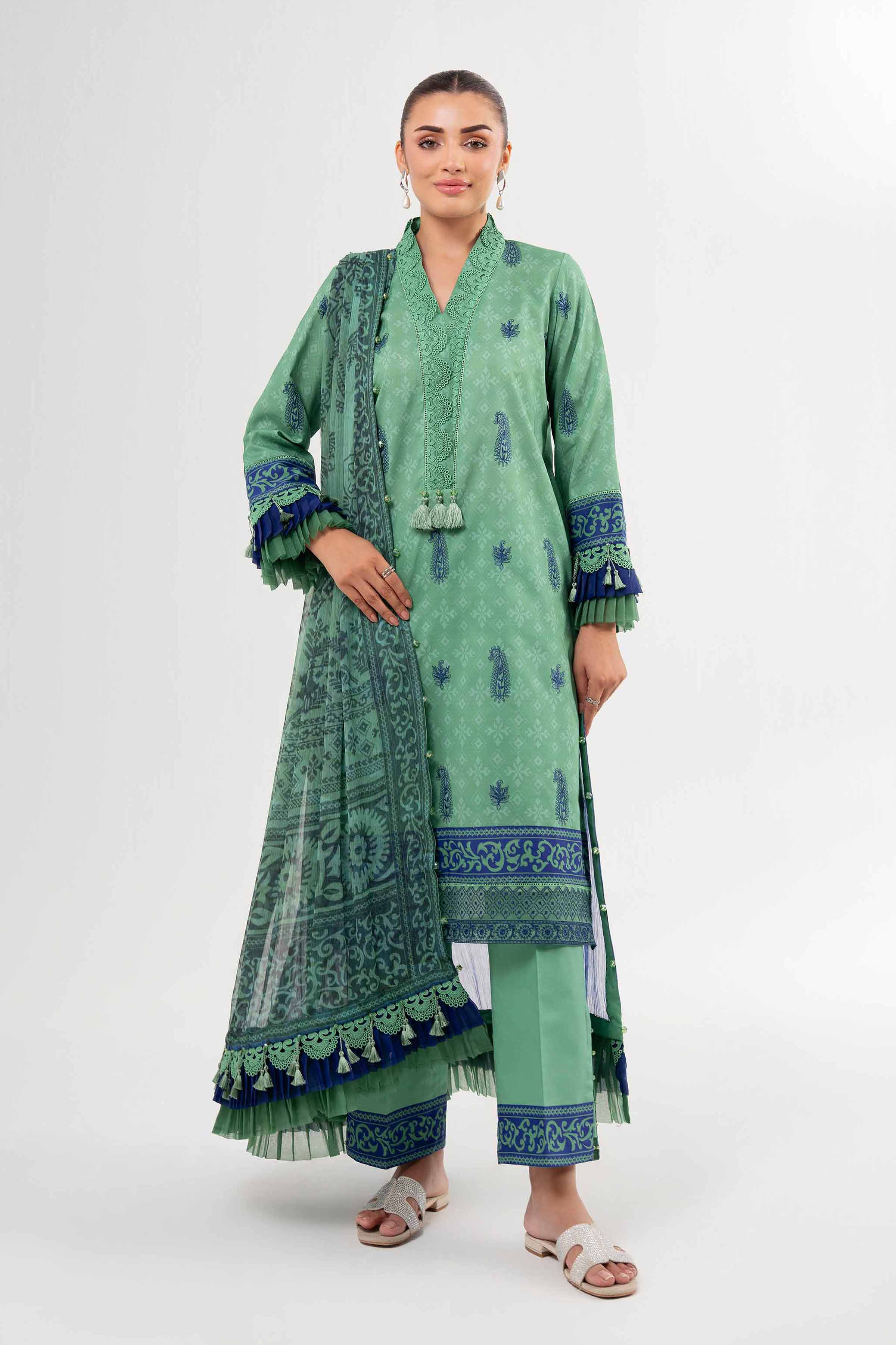 2 Piece - Digital Printed Embroidered Suit - 42502075 for Women - Unstitched Collection | Nishat | Shop Online