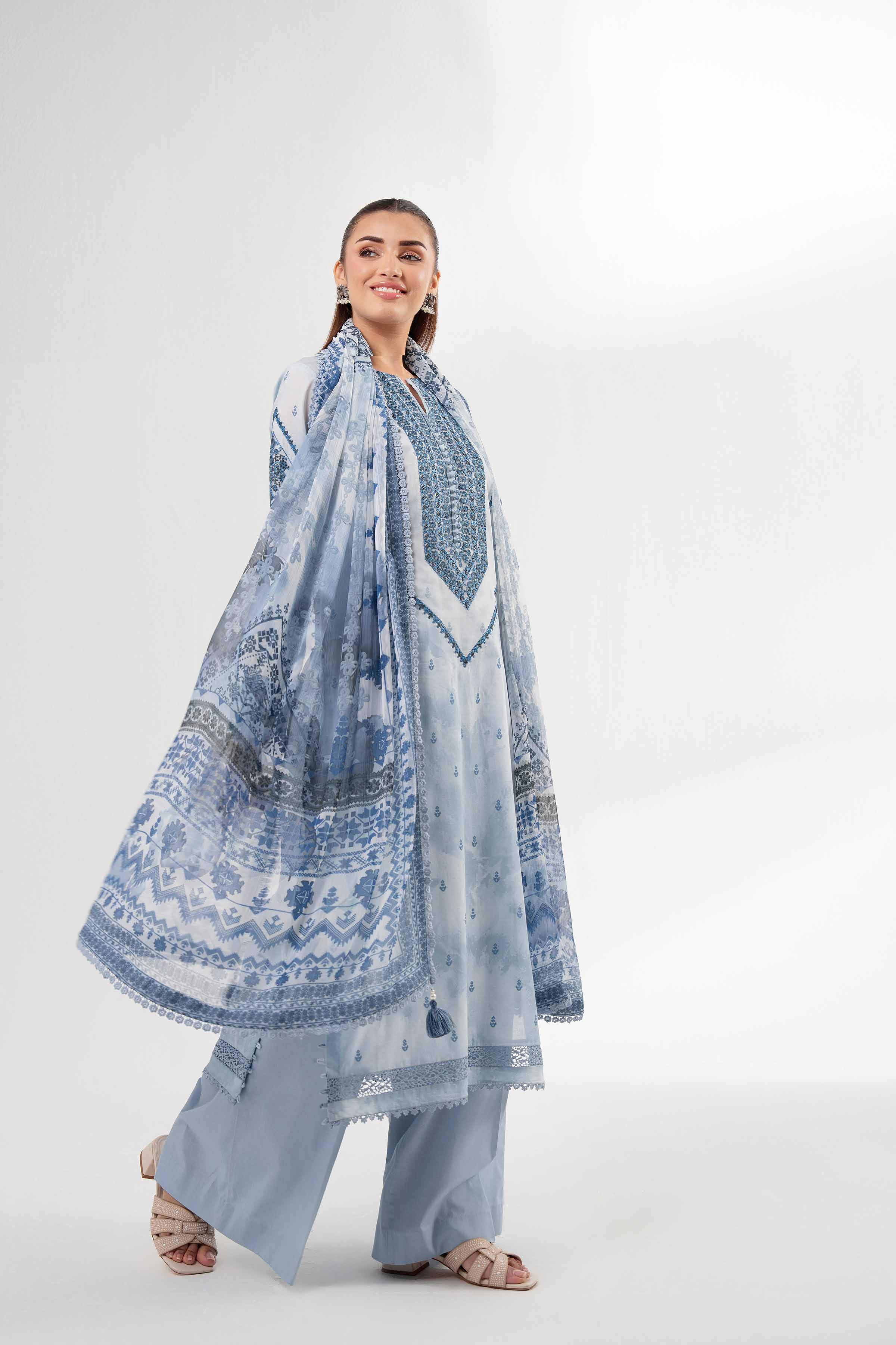 2 Piece - Digital Printed Embroidered Suit - 42502076 for Women - Unstitched Collection | Nishat | Shop Online