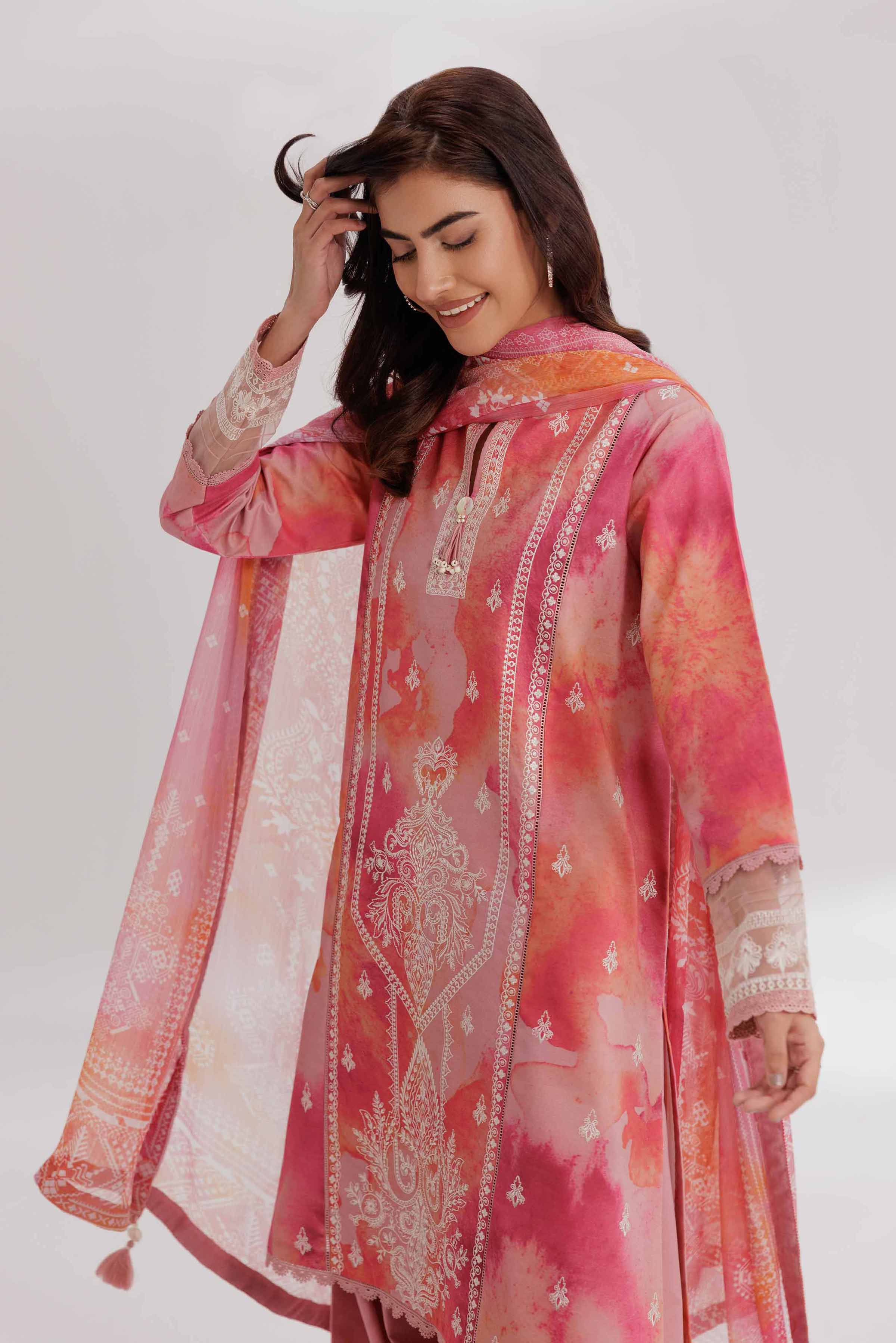 2 Piece - Digital Printed Embroidered Suit - 42502077 for Women - Unstitched Collection | Nishat | Shop Online