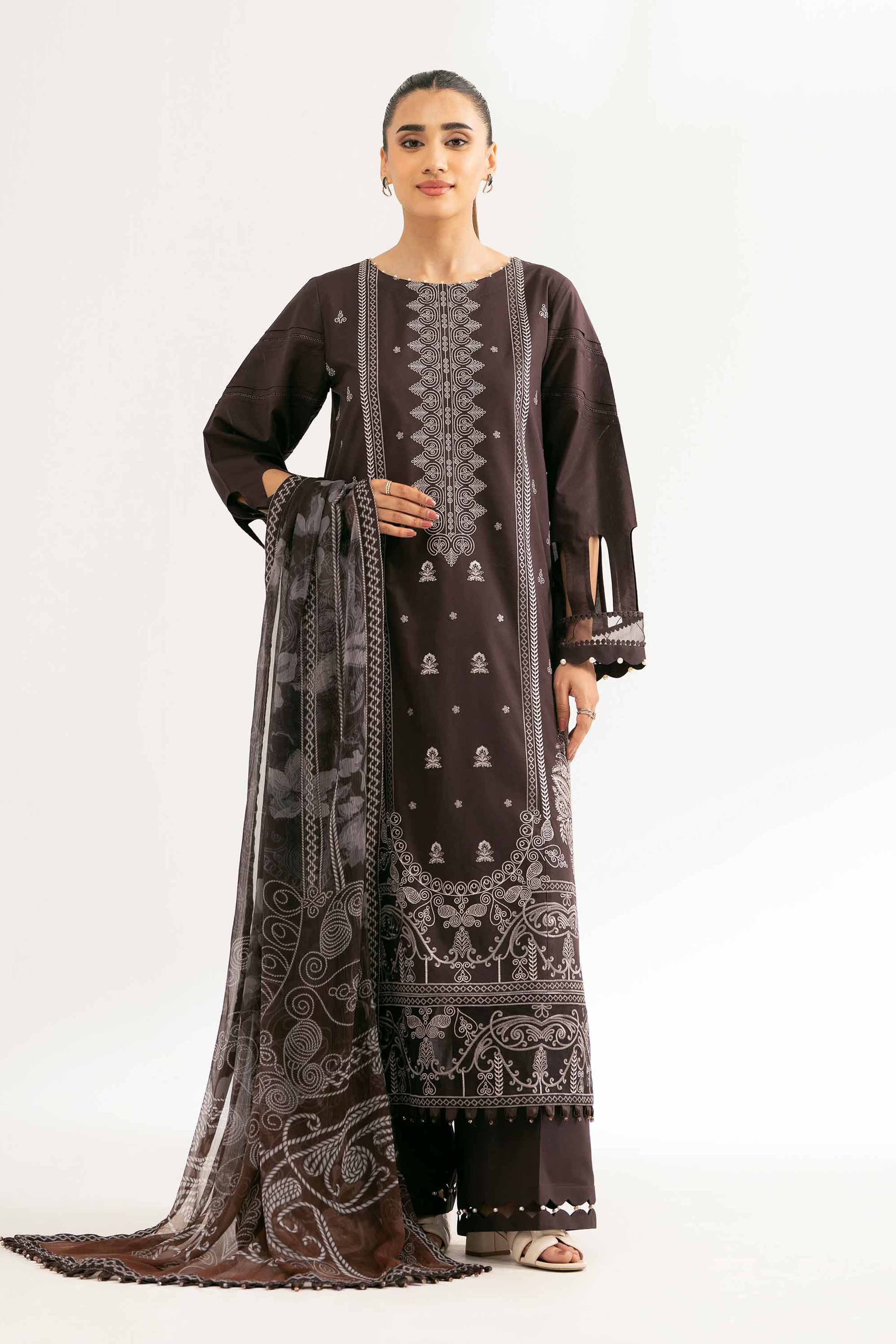3 Piece - Digital Printed Embroidered Suit - 42502104 for Women - Unstitched Collection | Nishat | Shop Online
