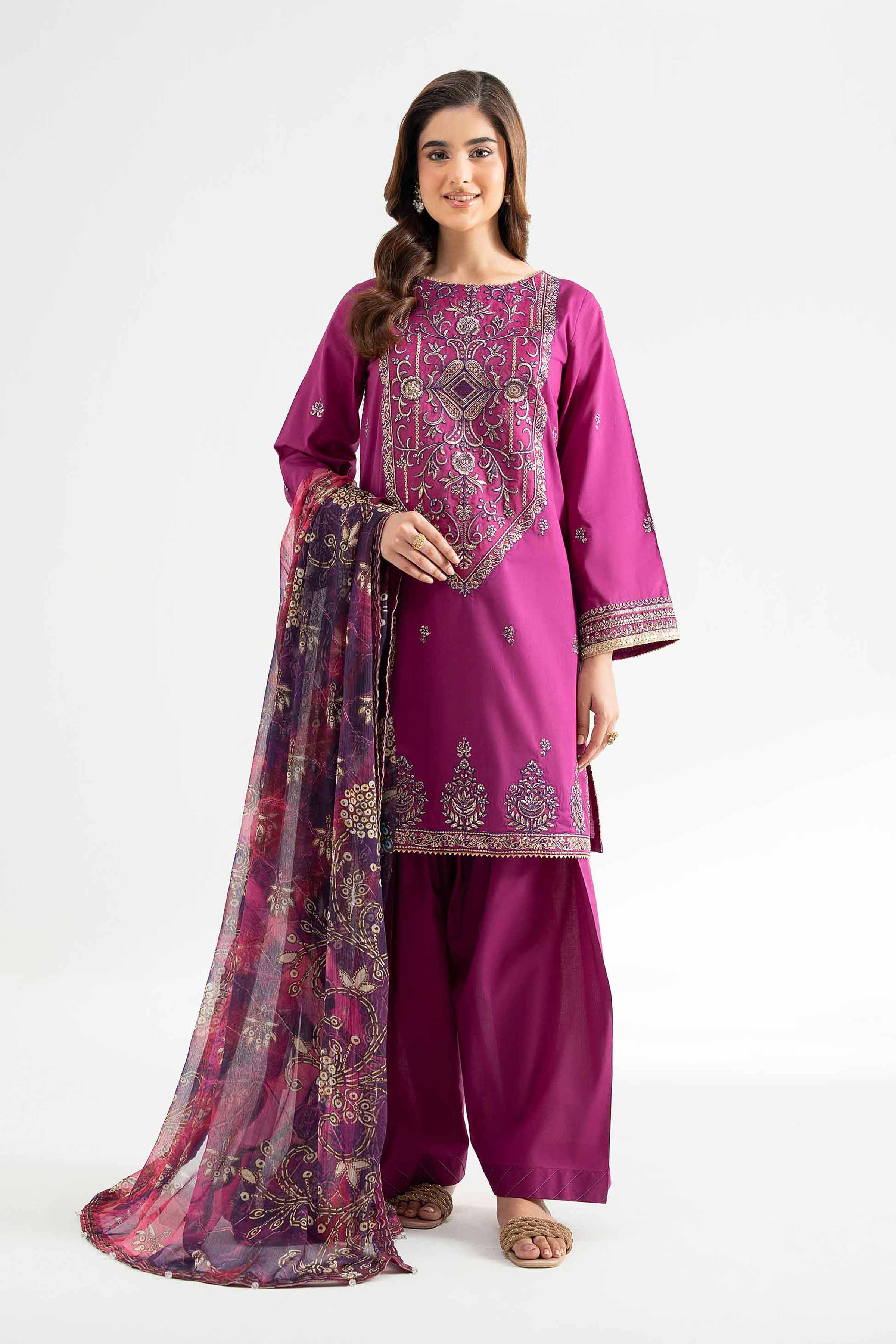 3 Piece - Digital Printed Embroidered Suit - 42502105 for Women - Unstitched Collection | Nishat | Shop Online