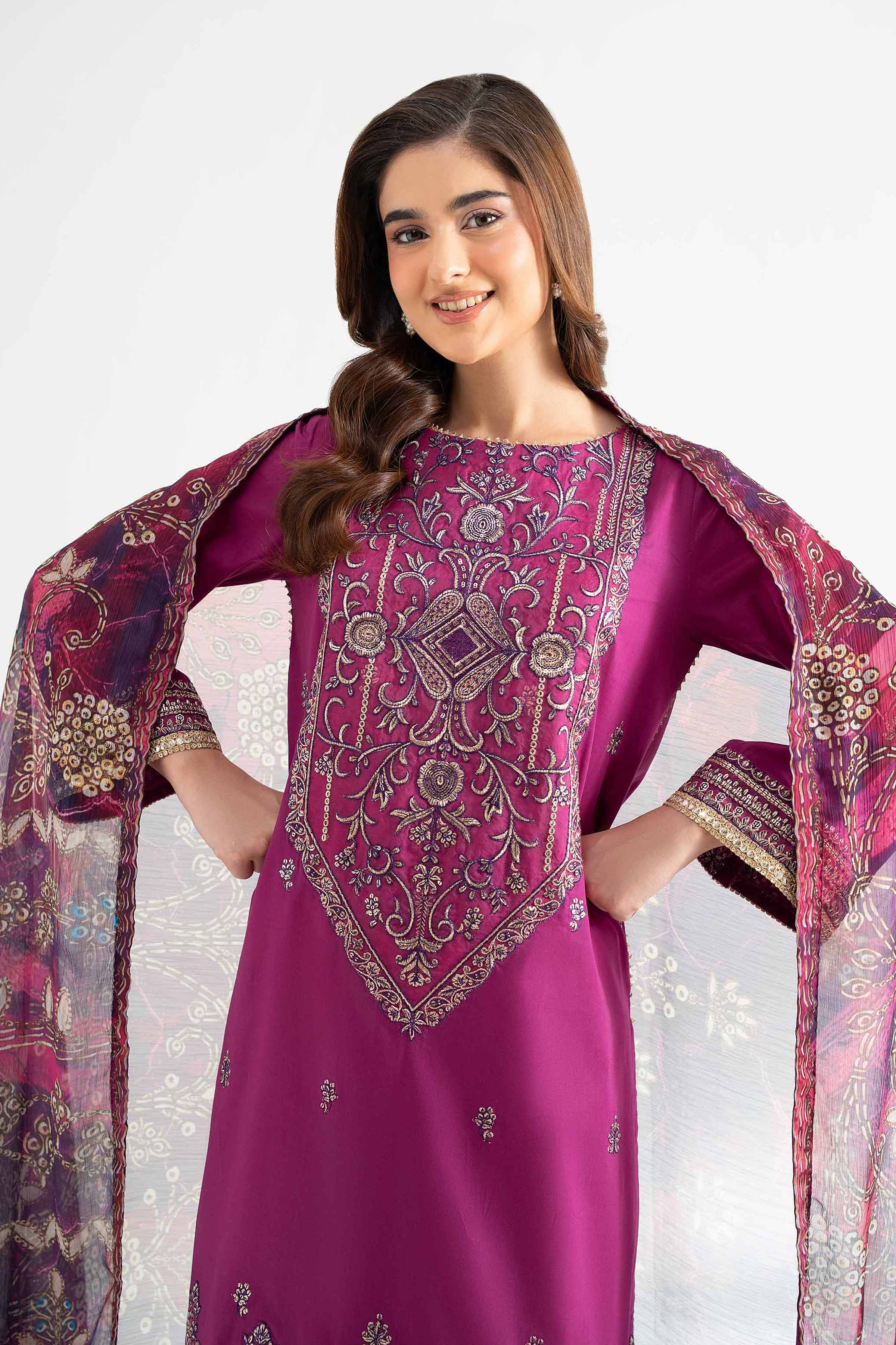 3 Piece - Digital Printed Embroidered Suit - 42502105 for Women - Unstitched Collection | Nishat | Shop Online