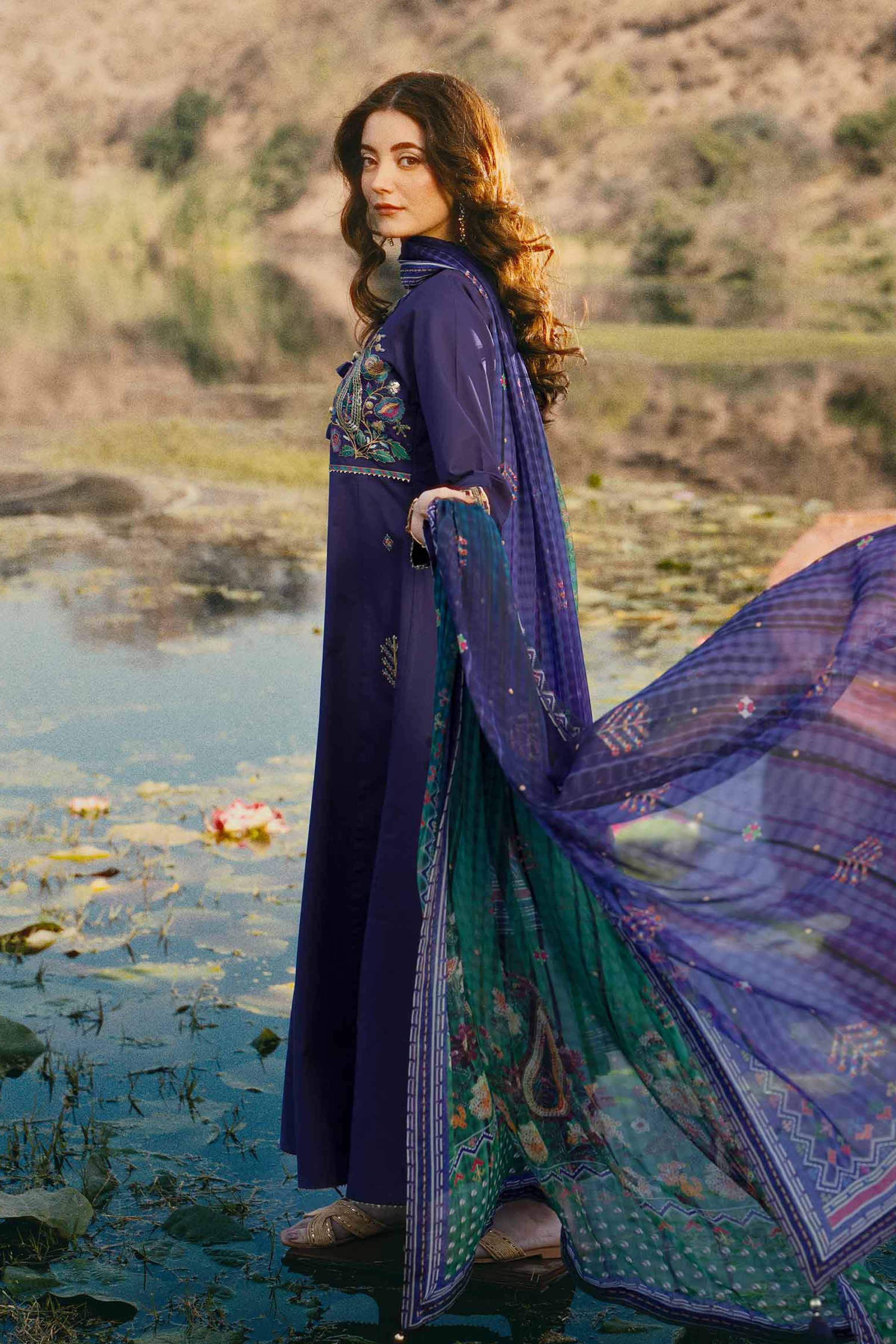 3 Piece - Digital Printed Embroidered Suit - 42502106 for Women - Unstitched Collection | Nishat | Shop Online