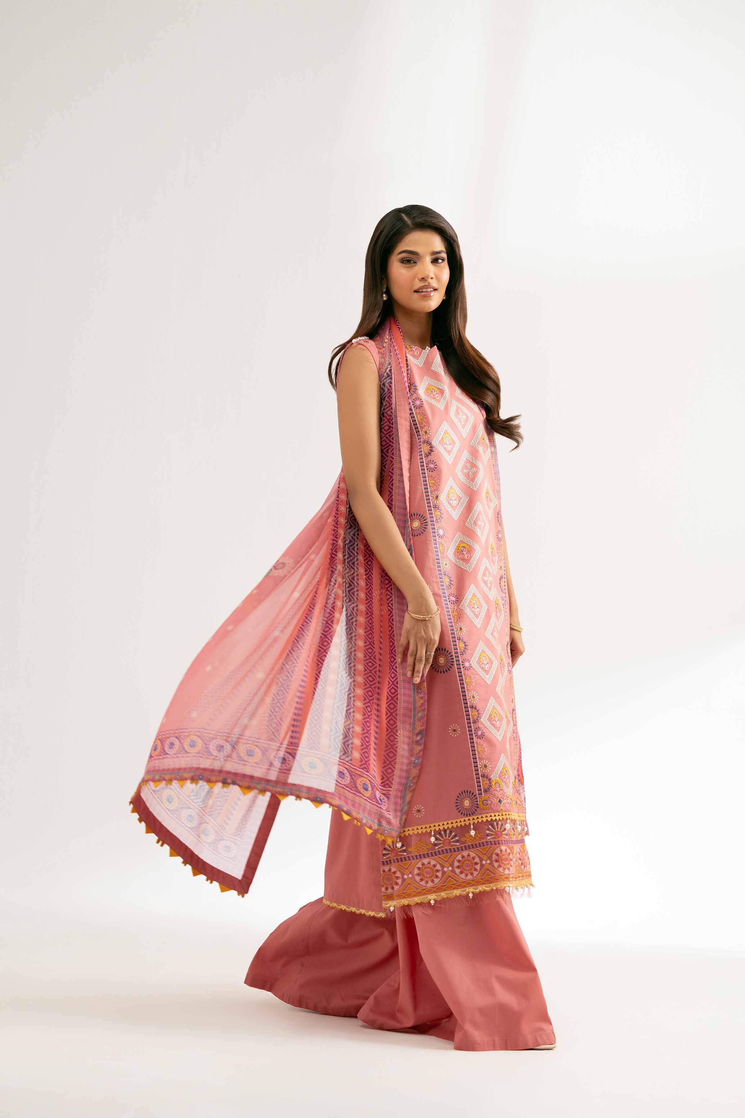 3 Piece - Digital Printed Embroidered Suit - 42502107 for Women - Unstitched Collection | Nishat | Shop Online