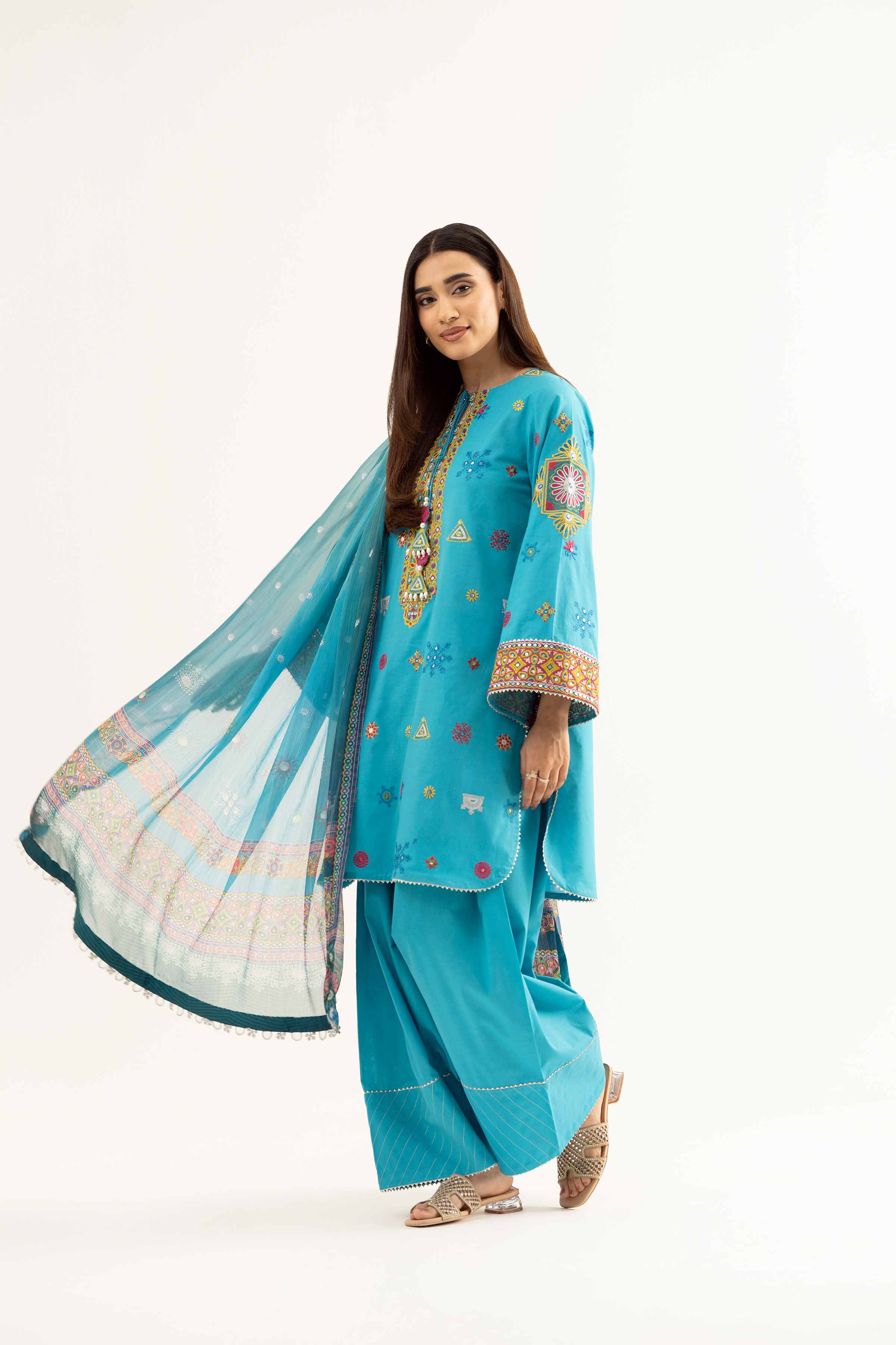 3 Piece - Digital Printed Embroidered Suit - 42502108 for Women - Unstitched Collection | Nishat | Shop Online