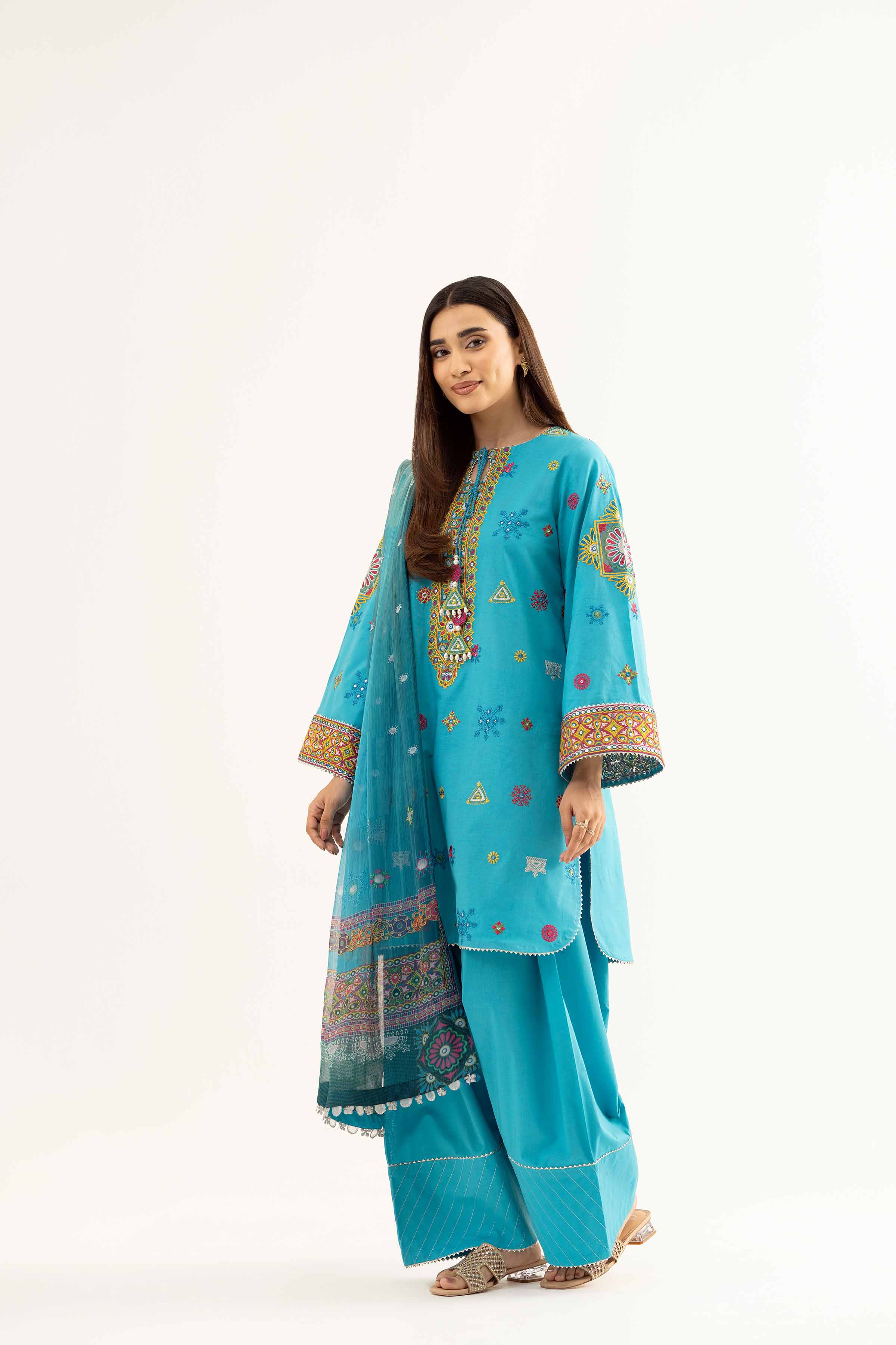 3 Piece - Digital Printed Embroidered Suit - 42502108 for Women - Unstitched Collection | Nishat | Shop Online