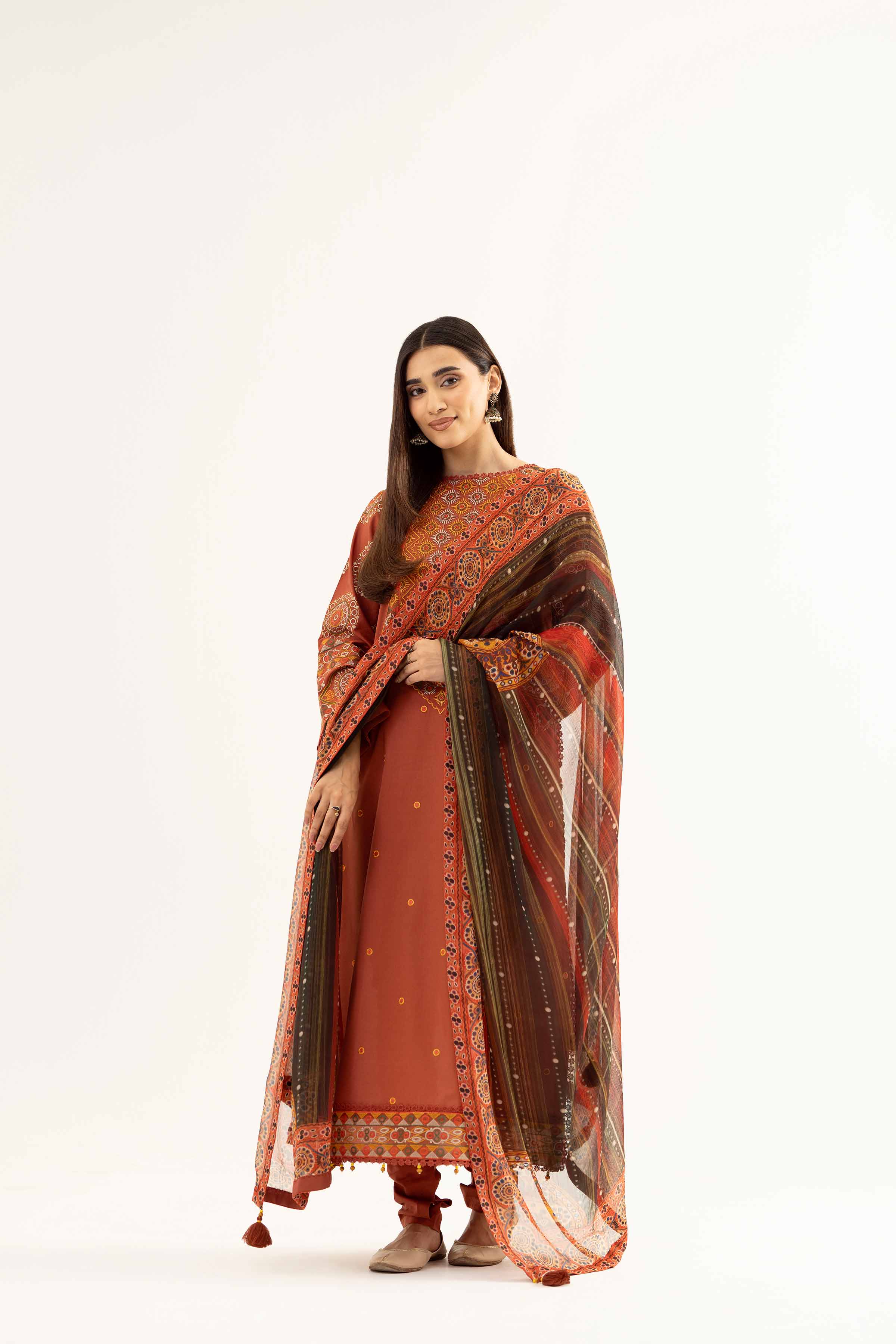 3 Piece - Digital Printed Embroidered Suit - 42502109 for Women - Unstitched Collection | Nishat | Shop Online
