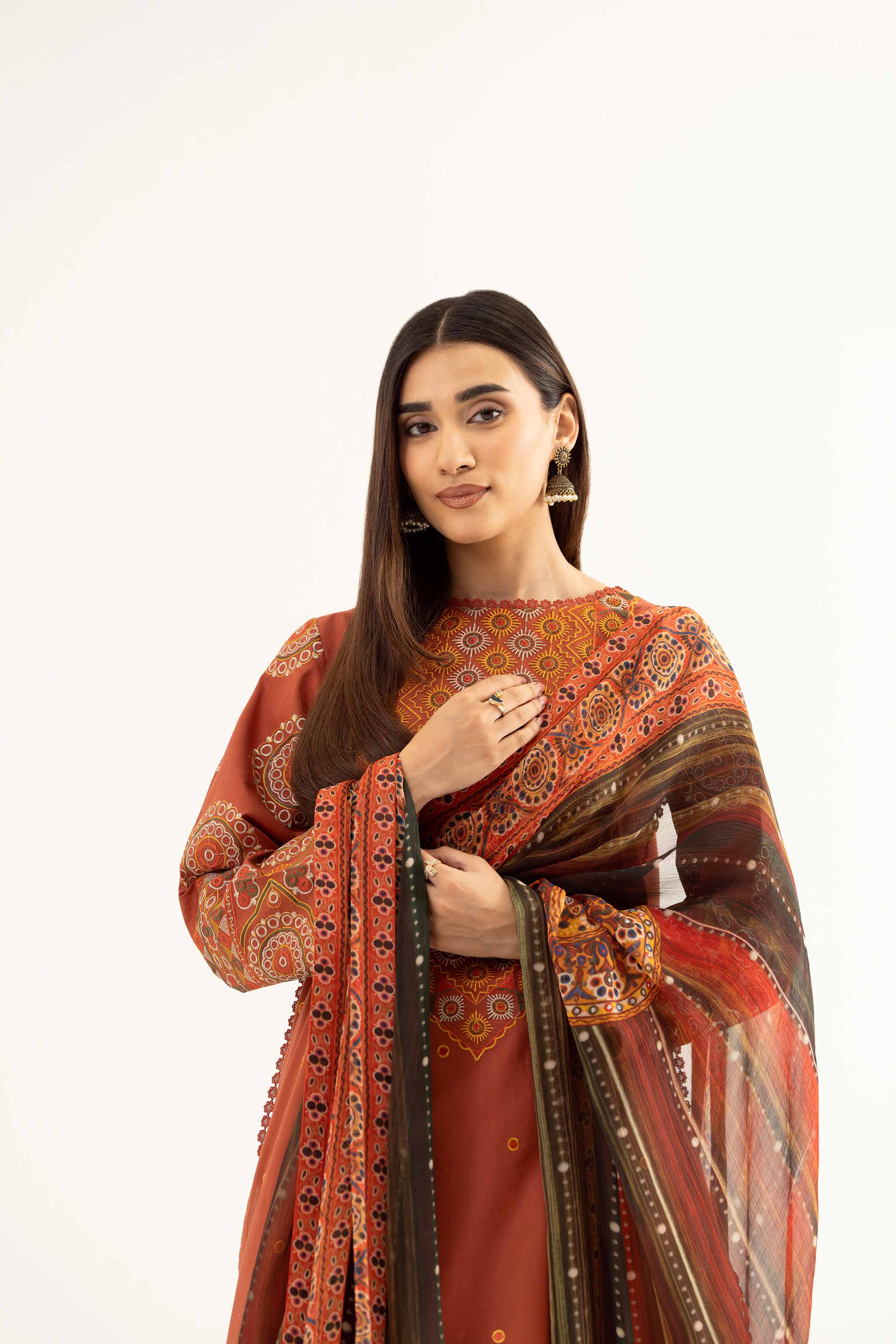 3 Piece - Digital Printed Embroidered Suit - 42502109 for Women - Unstitched Collection | Nishat | Shop Online