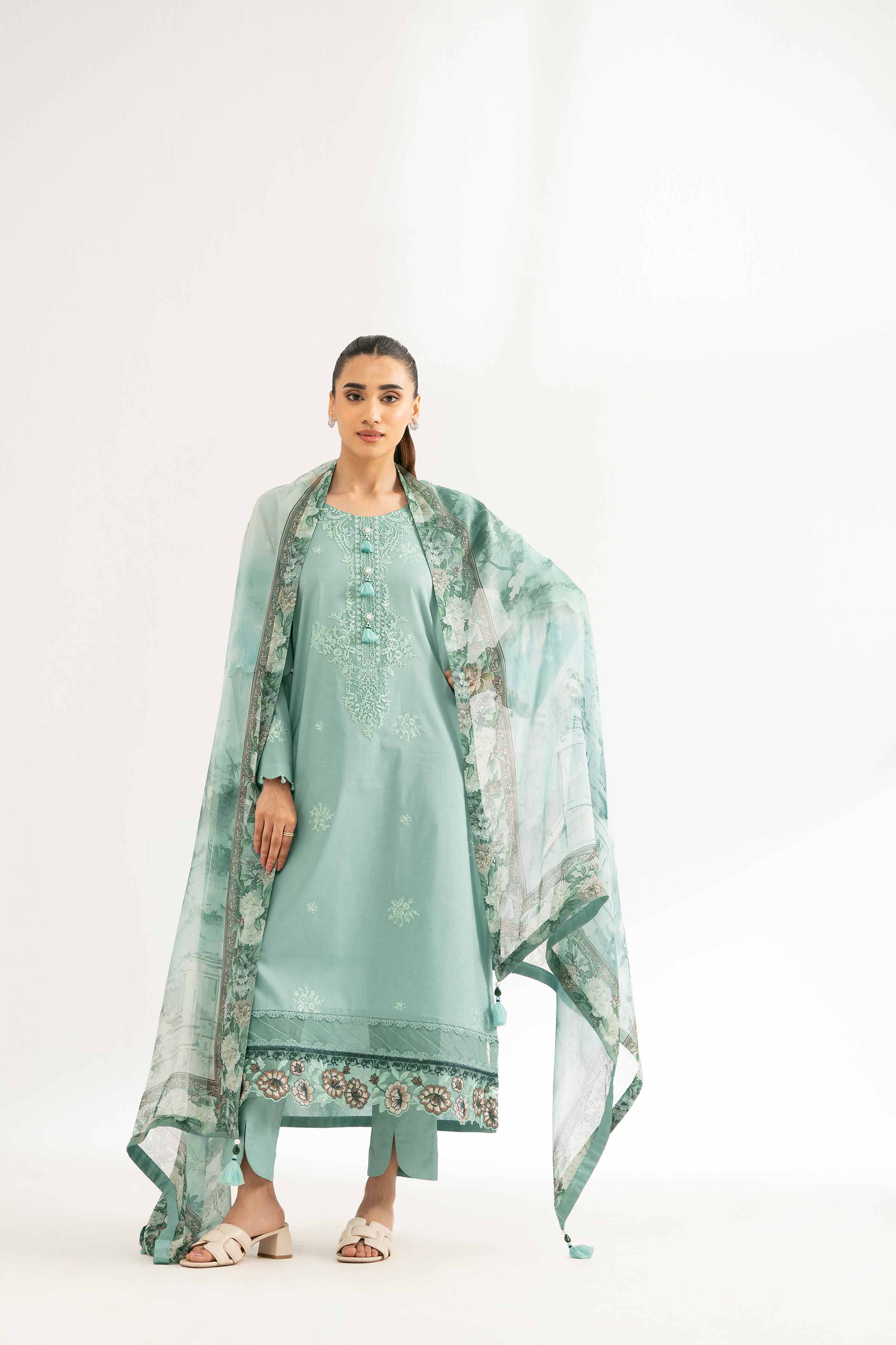 3 Piece - Digital Printed Embroidered Suit - 42502110 for Women - Unstitched Collection | Nishat | Shop Online