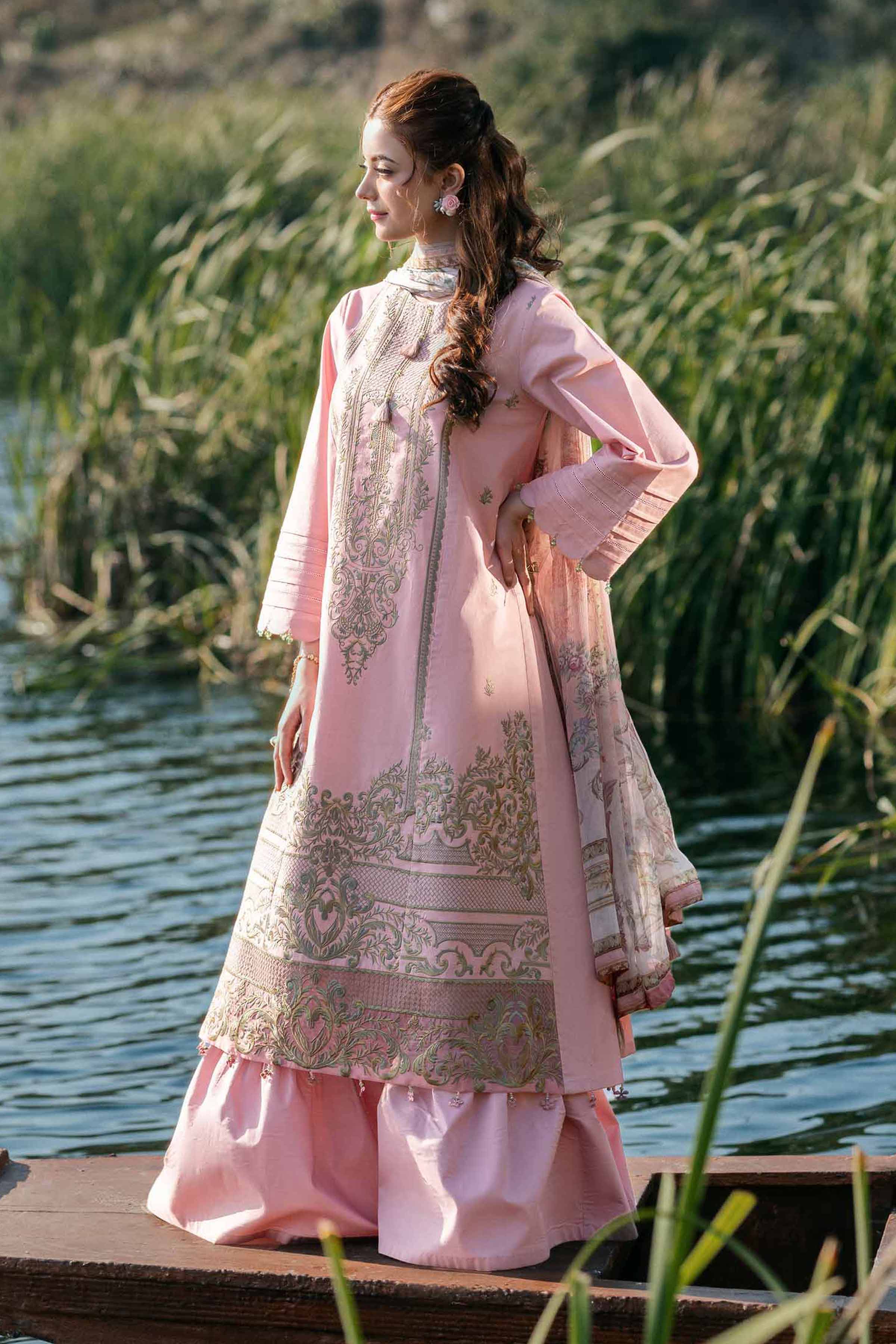 3 Piece - Digital Printed Embroidered Suit - 42502112