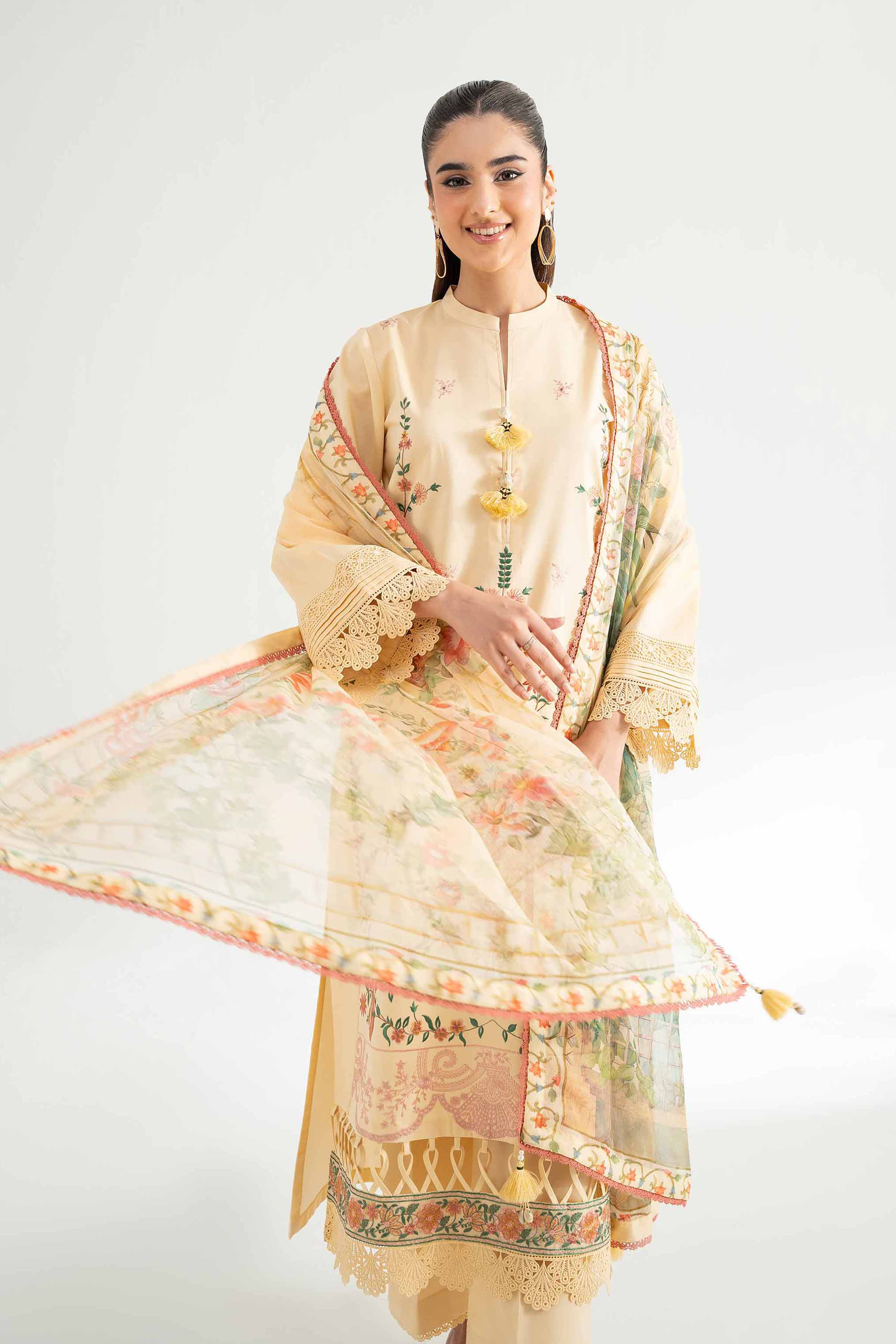 3 Piece - Digital Printed Embroidered Suit - 42502113 for Women - Unstitched Collection | Nishat | Shop Online