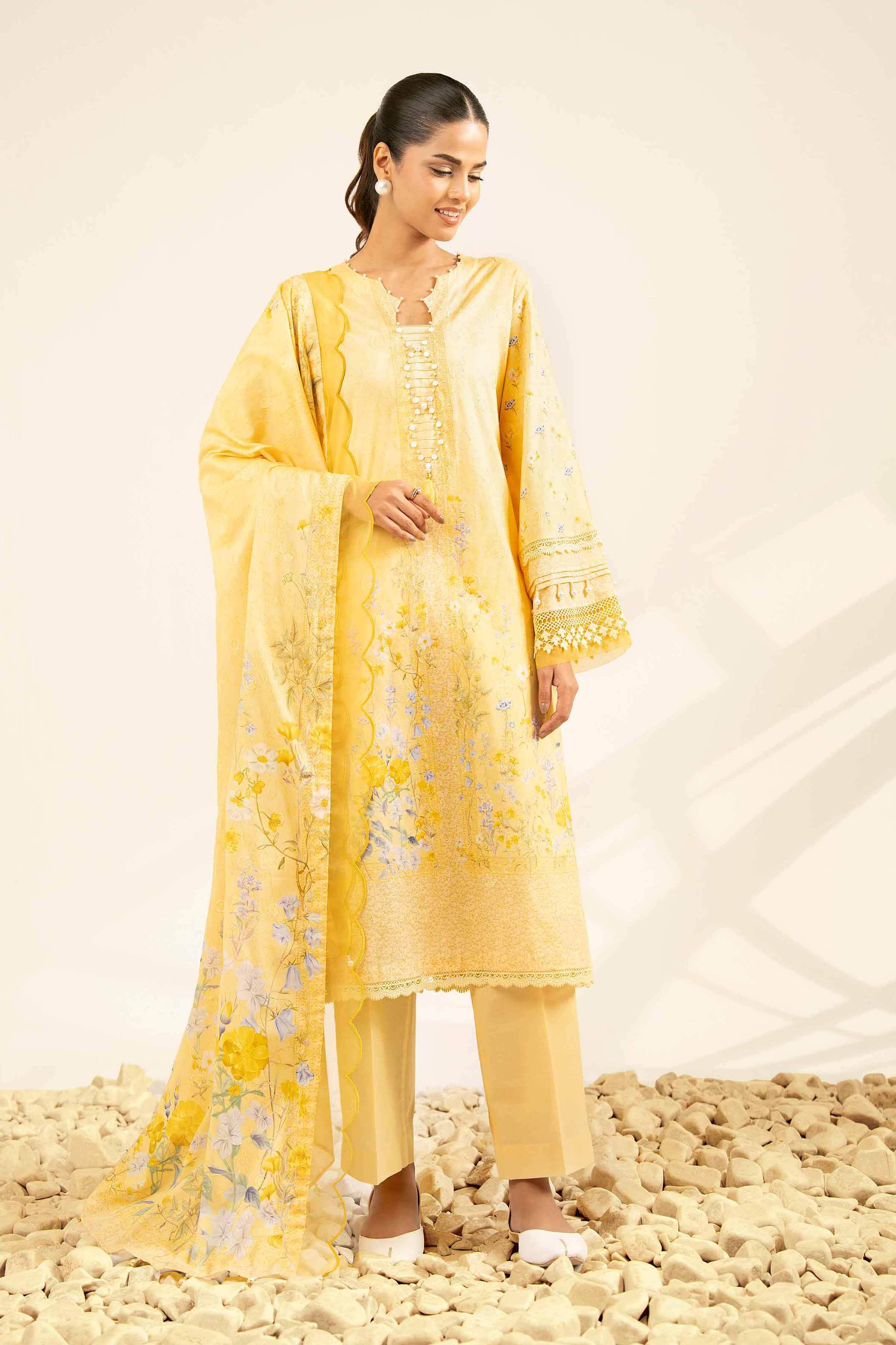 3 Piece - Digital Printed Jacquard Suit - 42502114 for Women - Unstitched Collection | Nishat | Shop Online