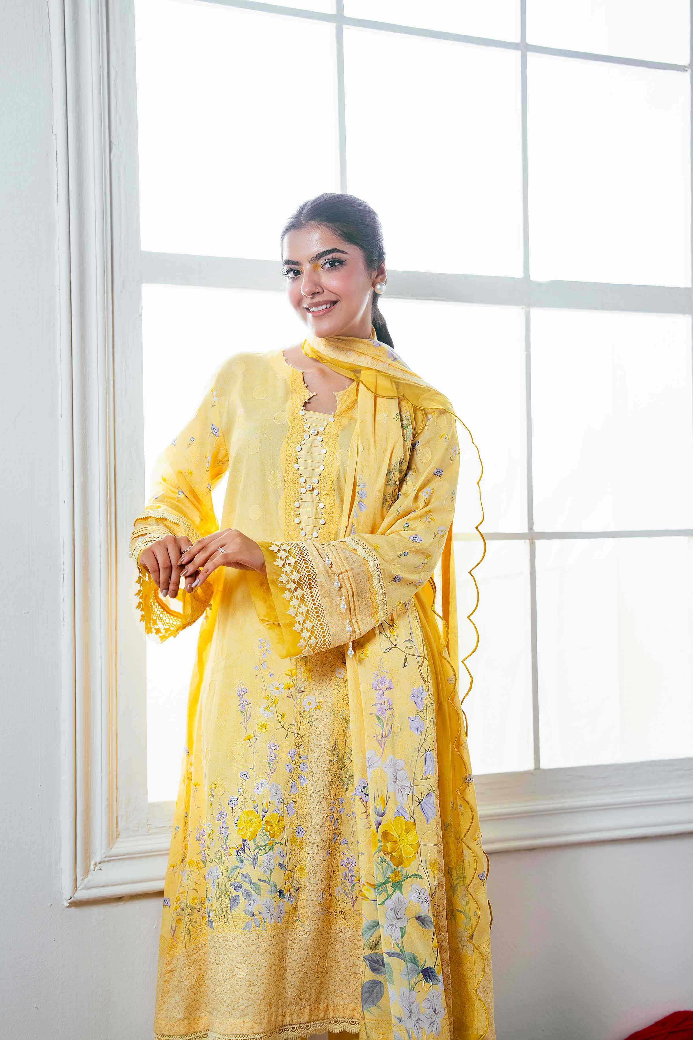 3 Piece - Digital Printed Jacquard Suit - 42502114 for Women - Unstitched Collection | Nishat | Shop Online
