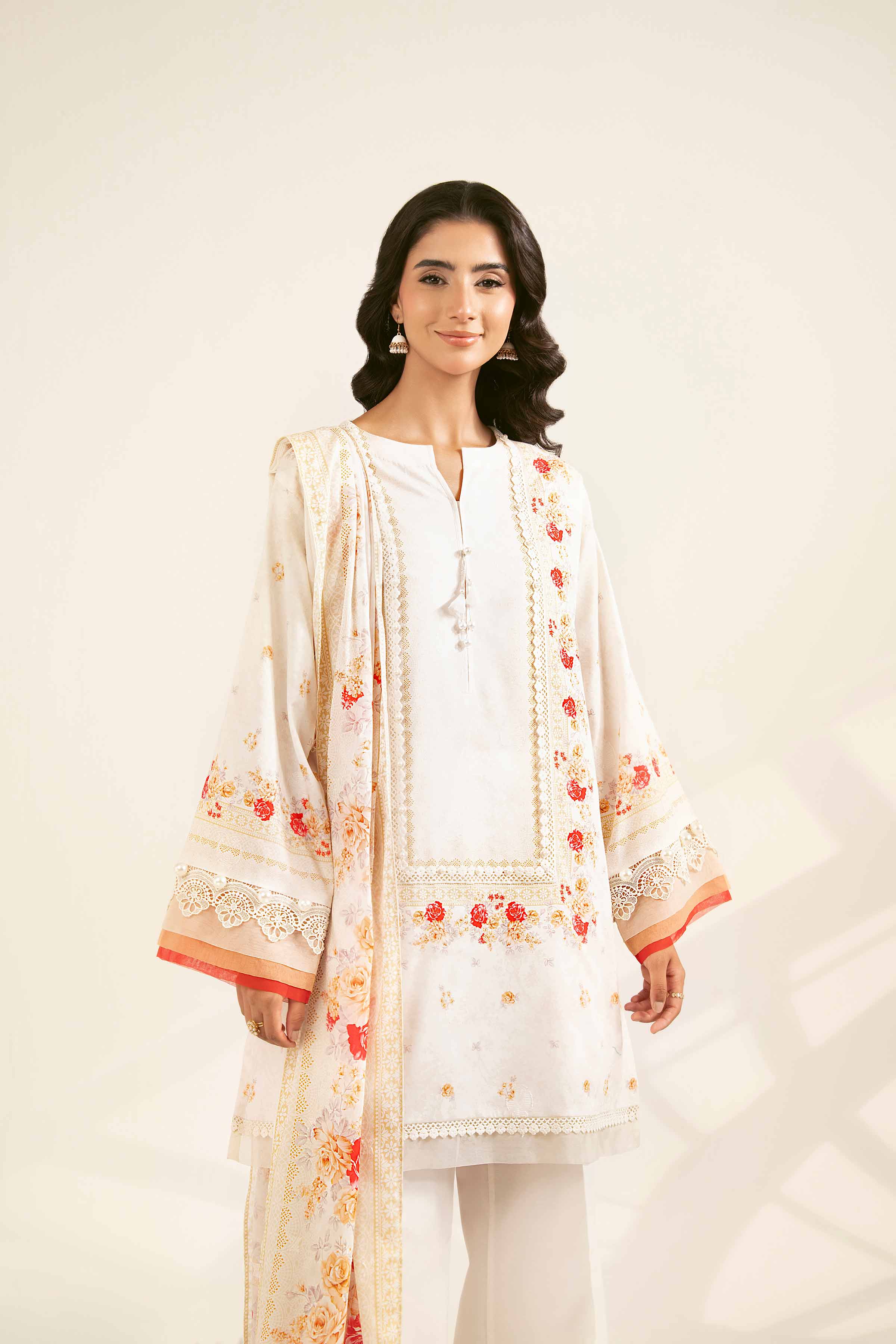 3 Piece - Digital Printed Jacquard Suit - 42502117 for Women - Unstitched Collection | Nishat | Shop Online