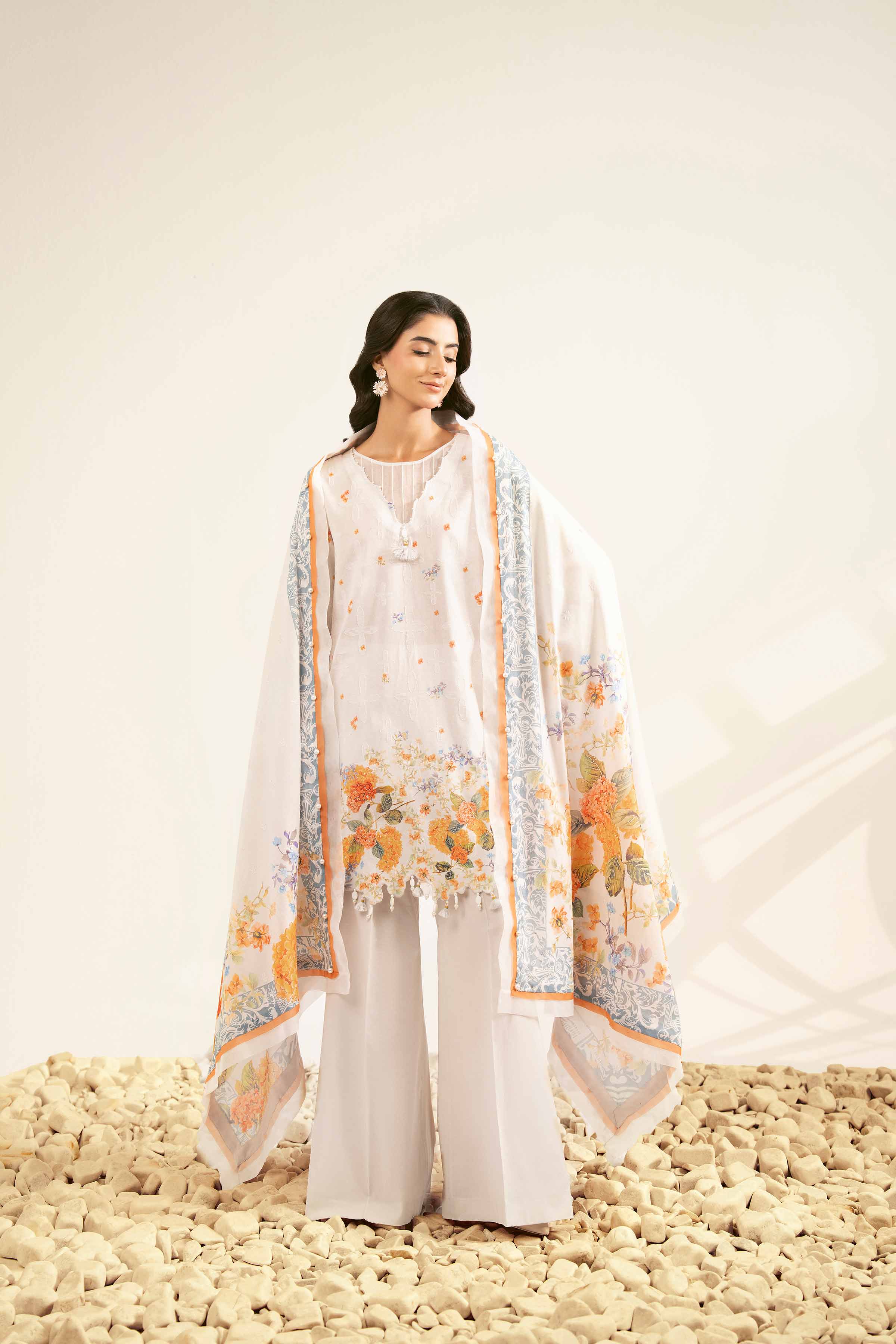 3 Piece - Digital Printed Jacquard Suit - 42502118 for Women - Unstitched Collection | Nishat | Shop Online