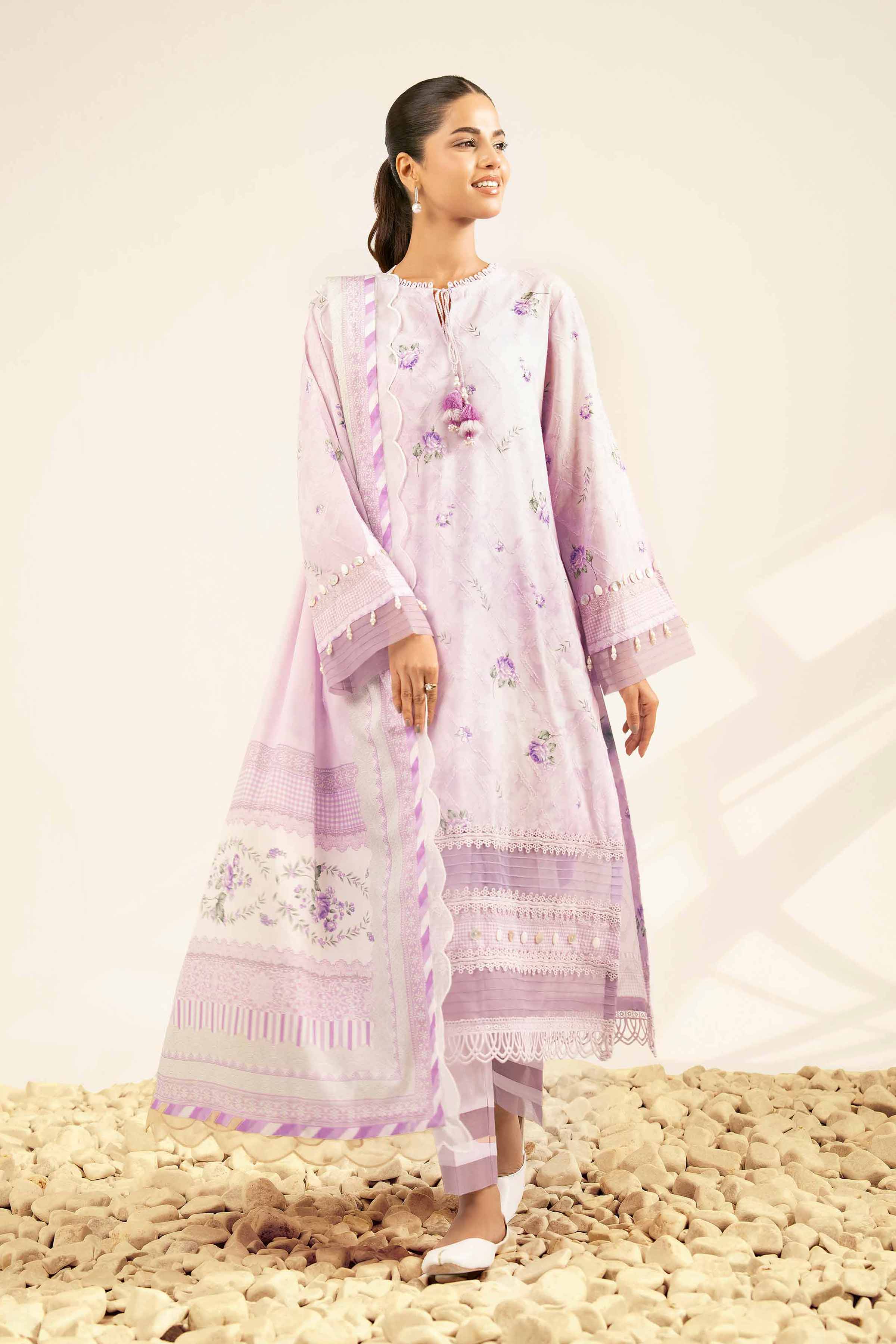 3 Piece - Digital Printed Jacquard Suit - 42502120 for Women - Unstitched Collection | Nishat | Shop Online