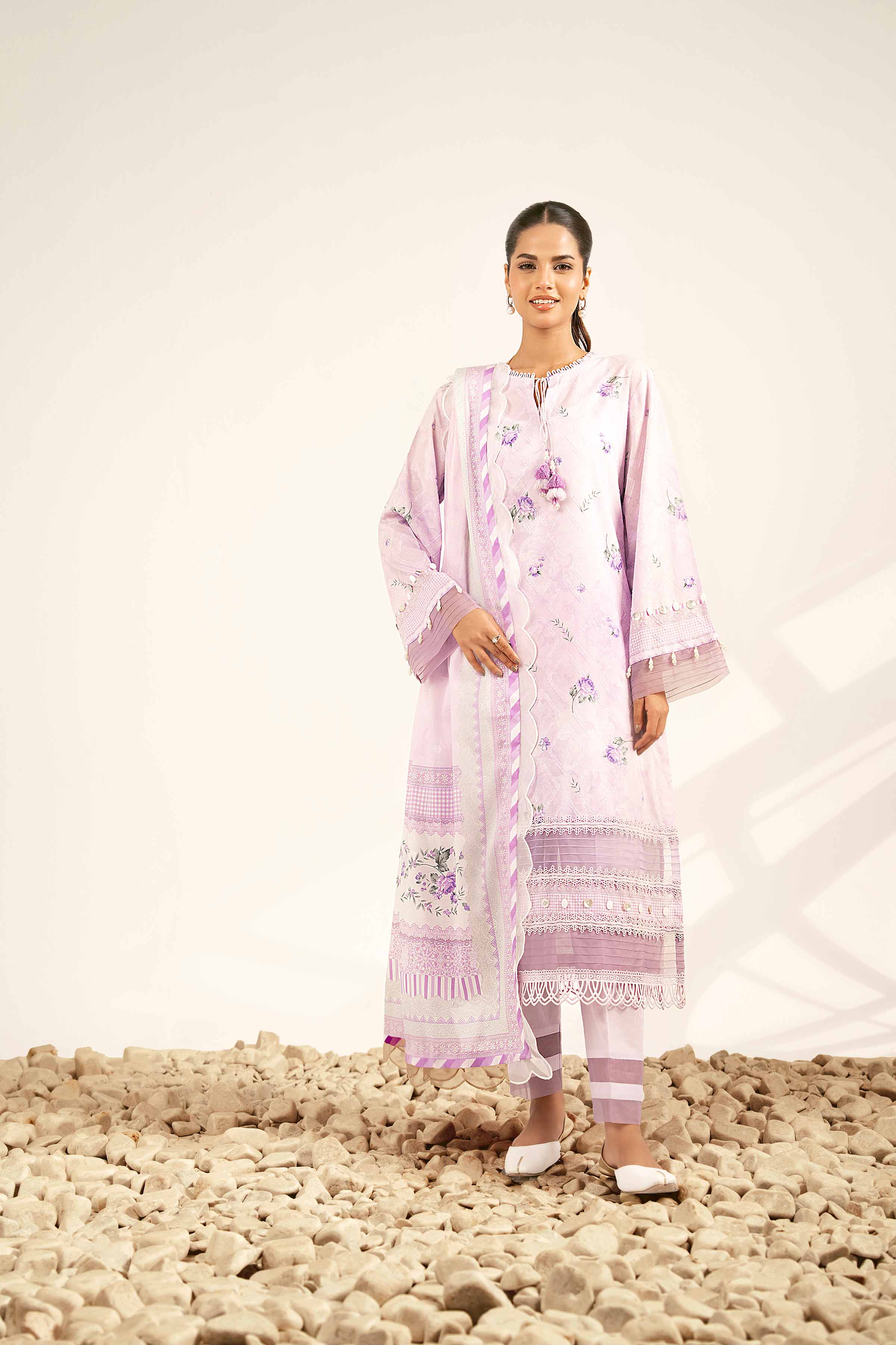 3 Piece - Digital Printed Jacquard Suit - 42502120 for Women - Unstitched Collection | Nishat | Shop Online