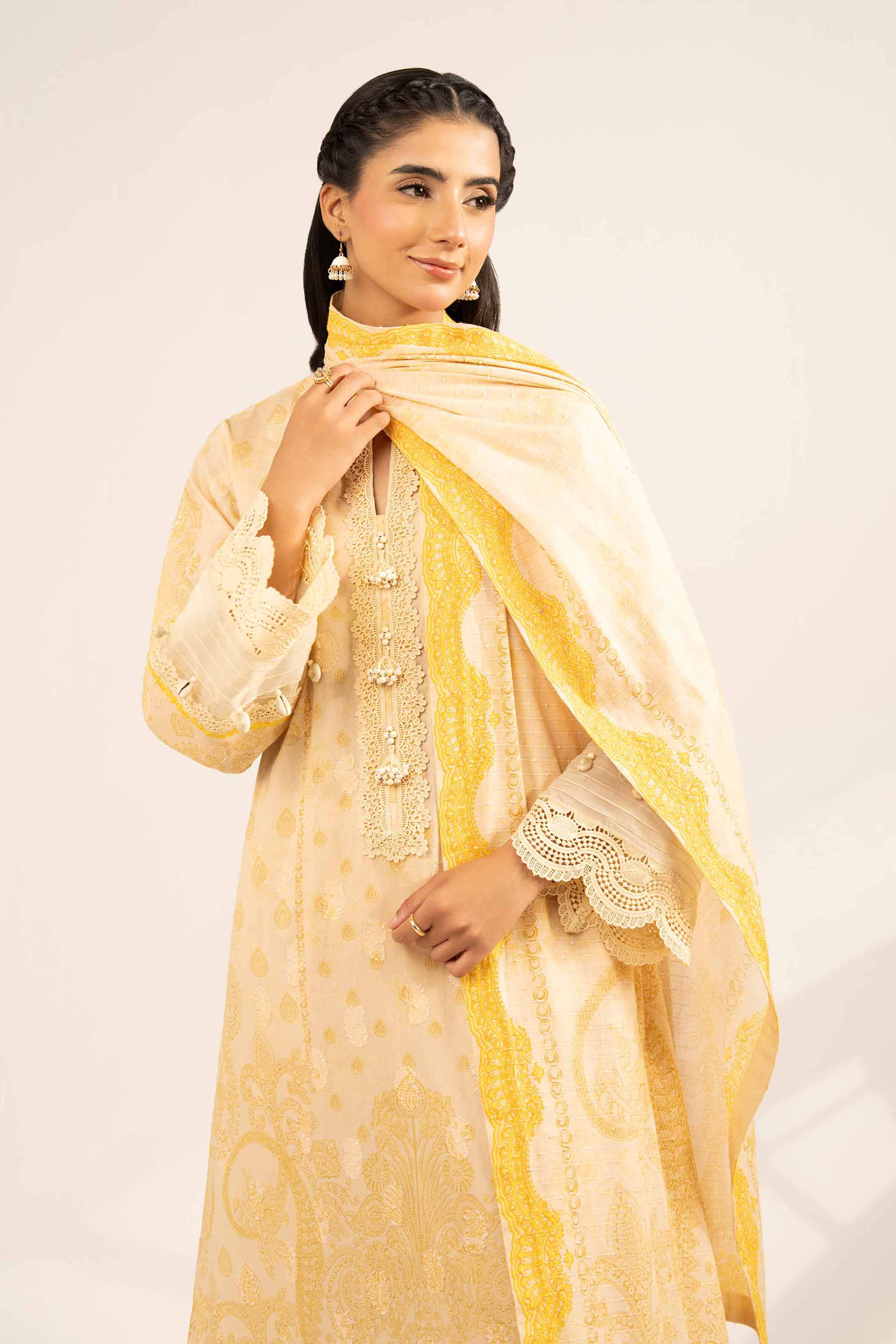 3 Piece - Digital Printed Jacquard Suit - 42502121 for Women - Unstitched Collection | Nishat | Shop Online