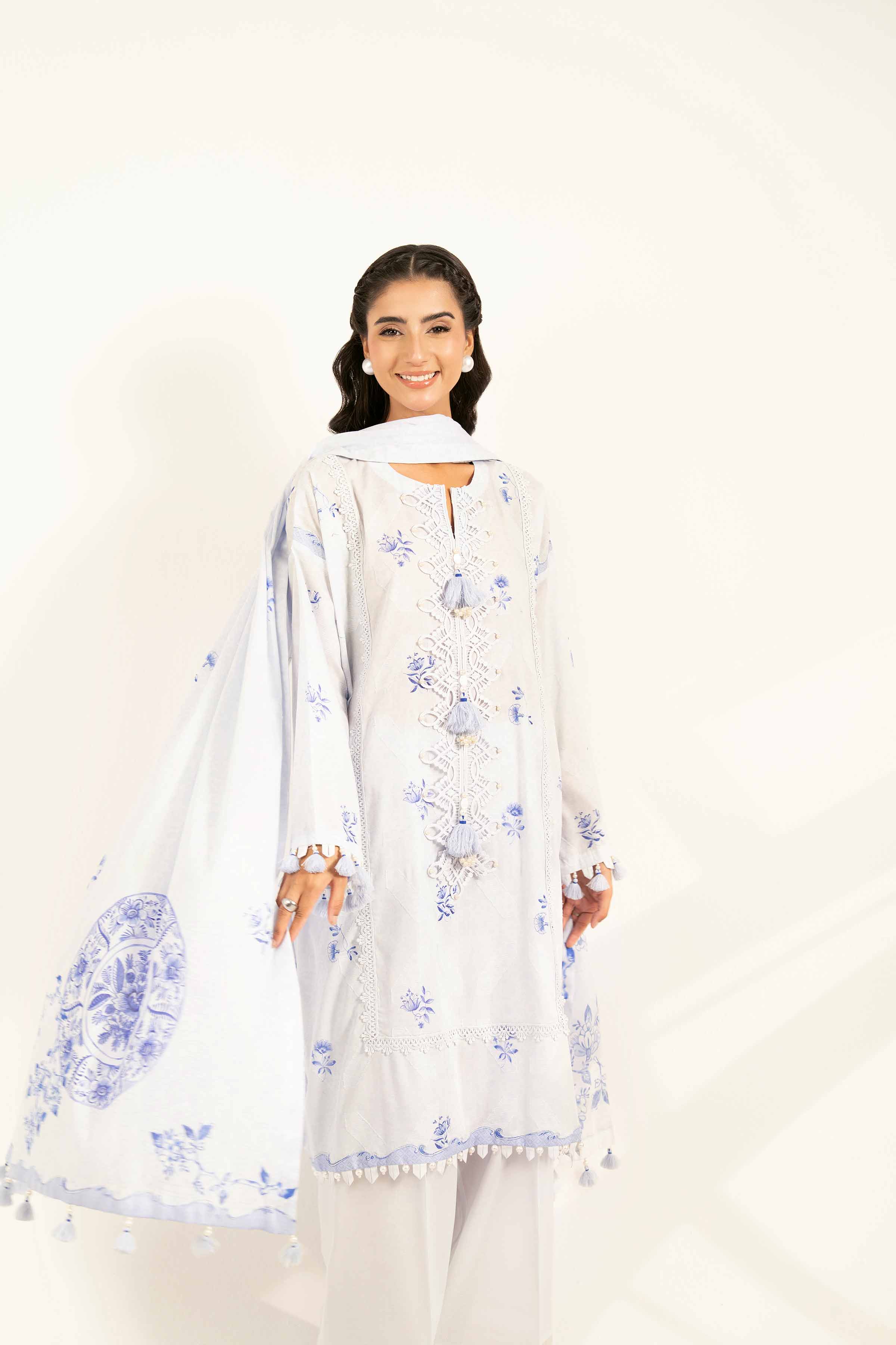 3 Piece - Digital Printed Jacquard Suit - 42502122 for Women - Unstitched Collection | Nishat | Shop Online