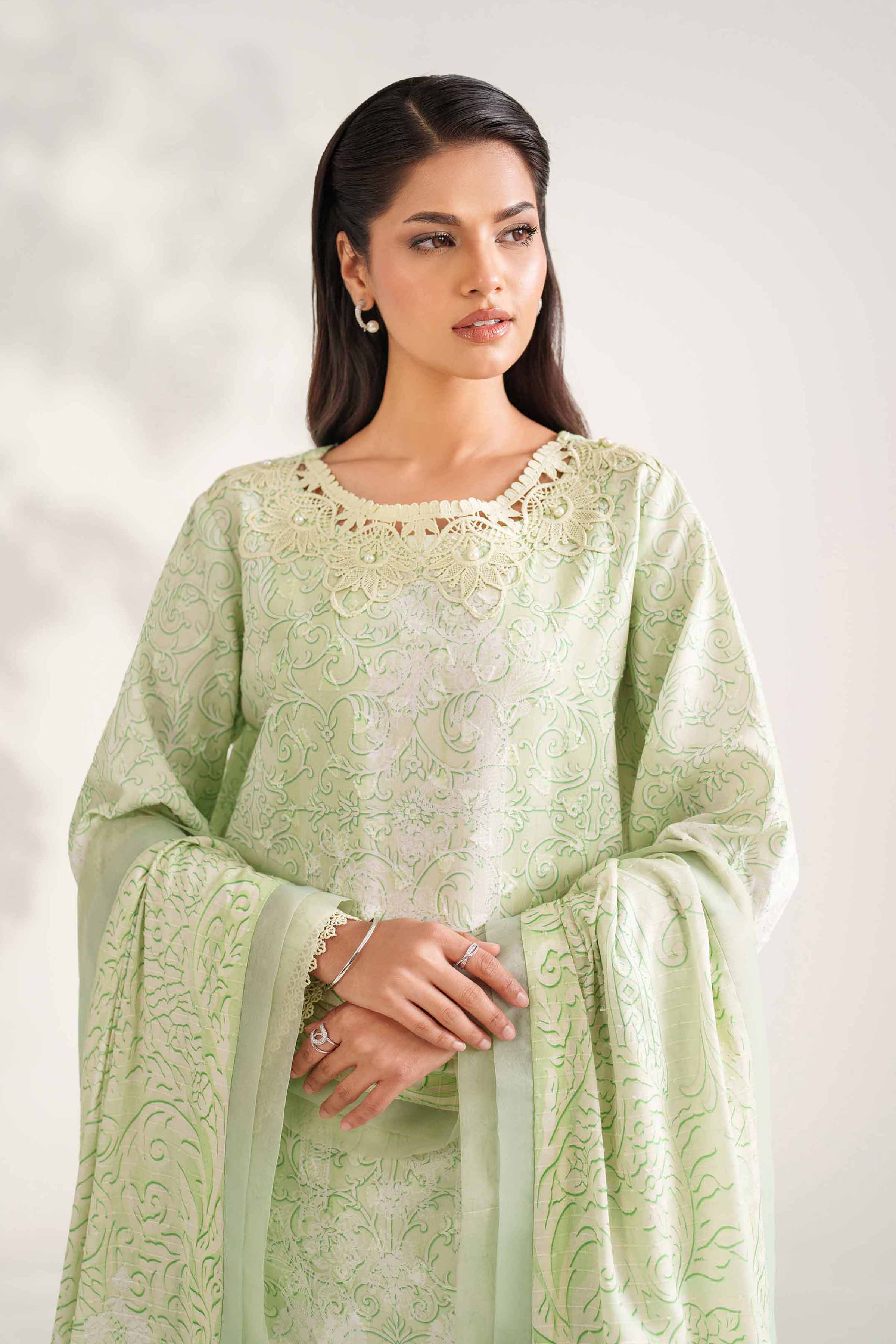 3 Piece - Digital Printed Jacquard Suit - 42502123 for Women - Unstitched Collection | Nishat | Shop Online