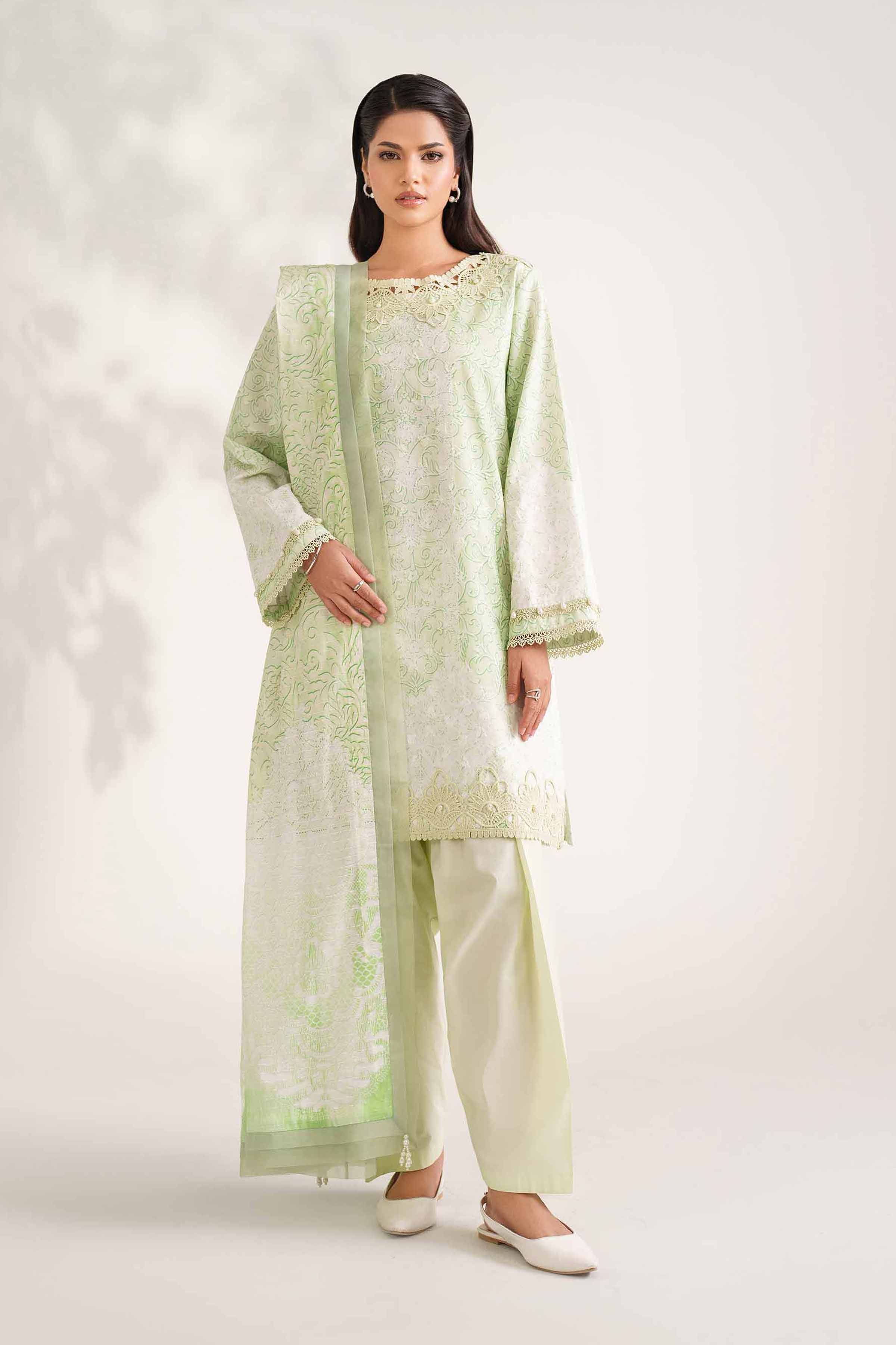 3 Piece - Digital Printed Jacquard Suit - 42502123 for Women - Unstitched Collection | Nishat | Shop Online
