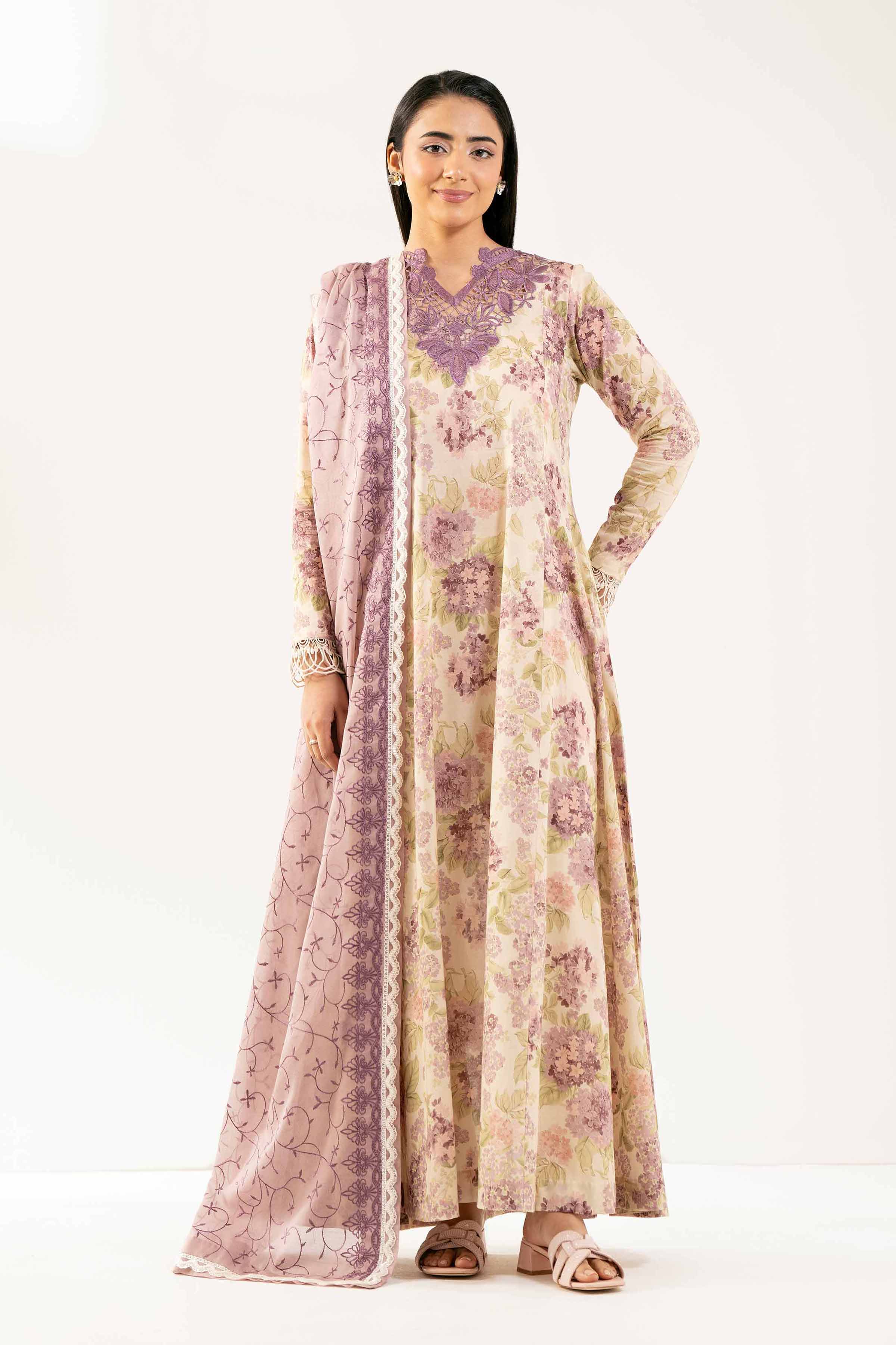 3 Piece - Printed Embroidered Suit - 42502124 for Women - Unstitched Collection | Nishat | Shop Online