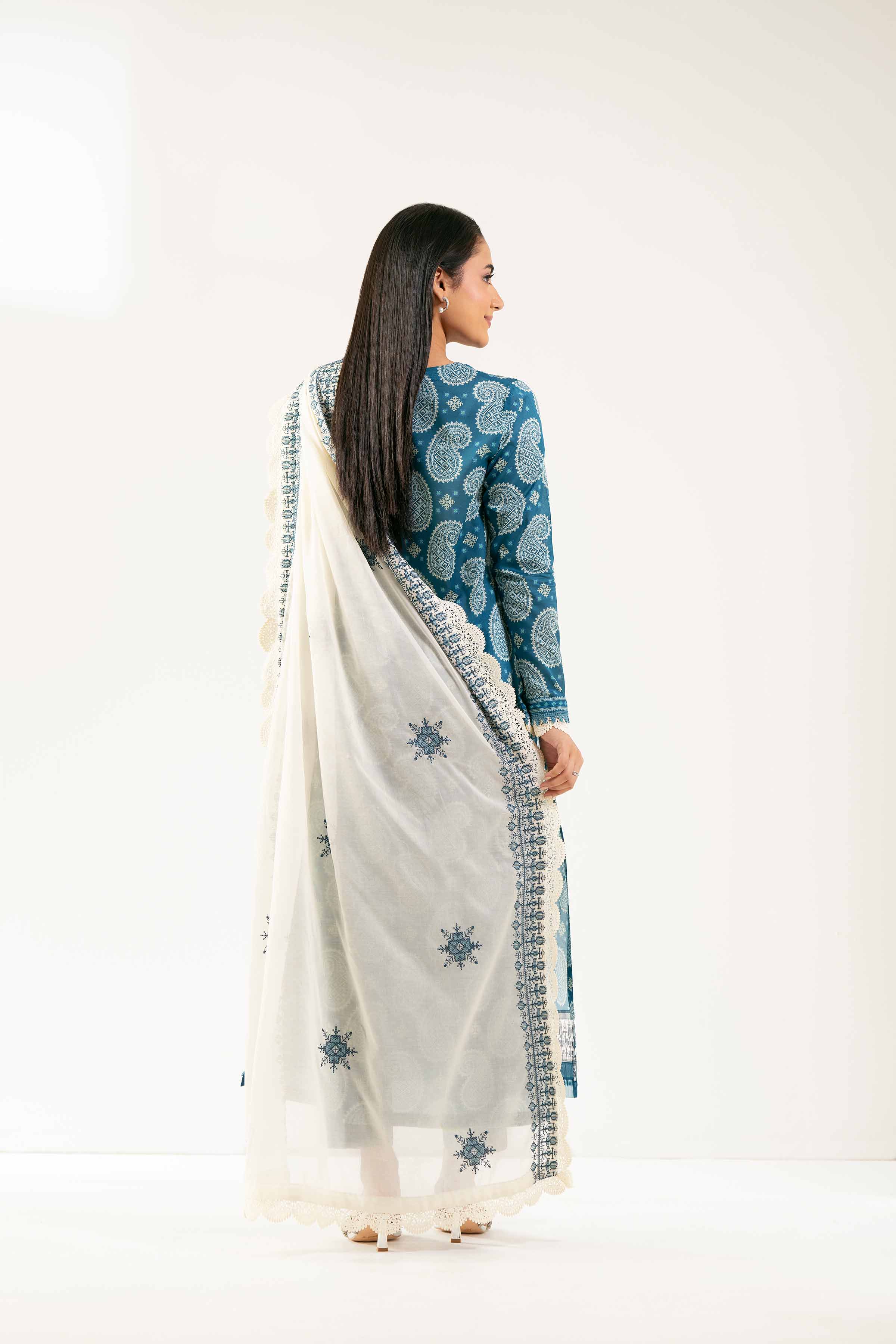 3 Piece - Printed Embroidered Suit - 42502126 for Women - Unstitched Collection | Nishat | Shop Online