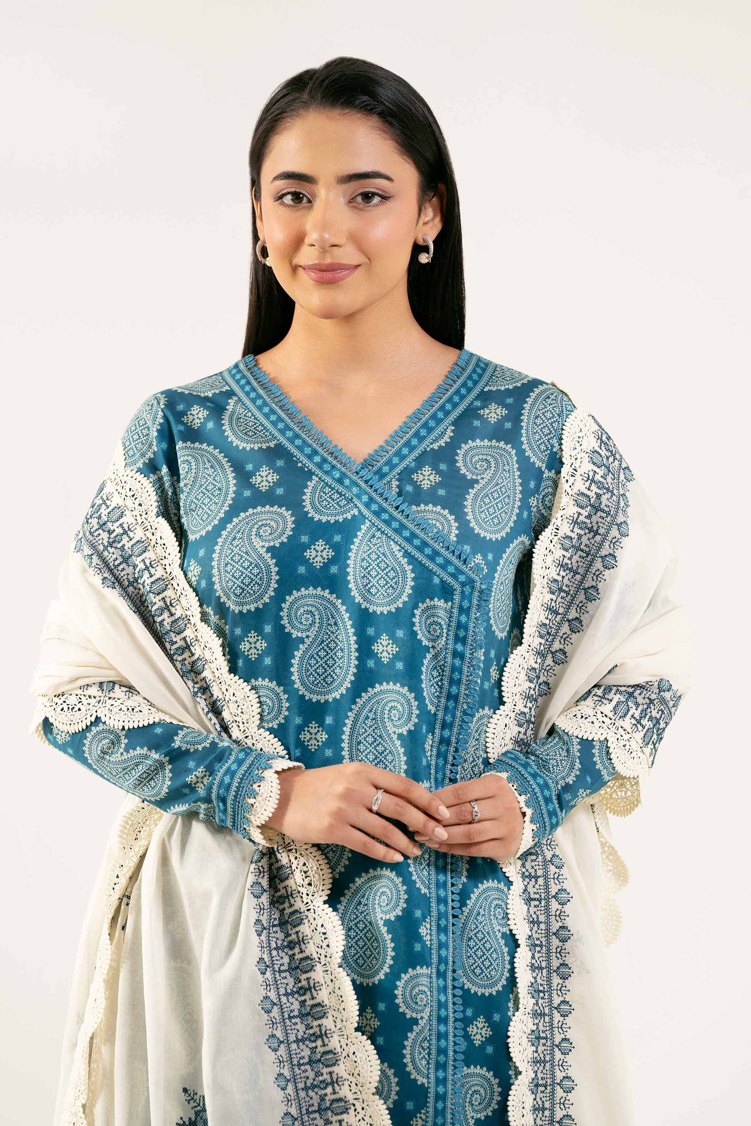 3 Piece - Printed Embroidered Suit - 42502126 for Women - Unstitched Collection | Nishat | Shop Online