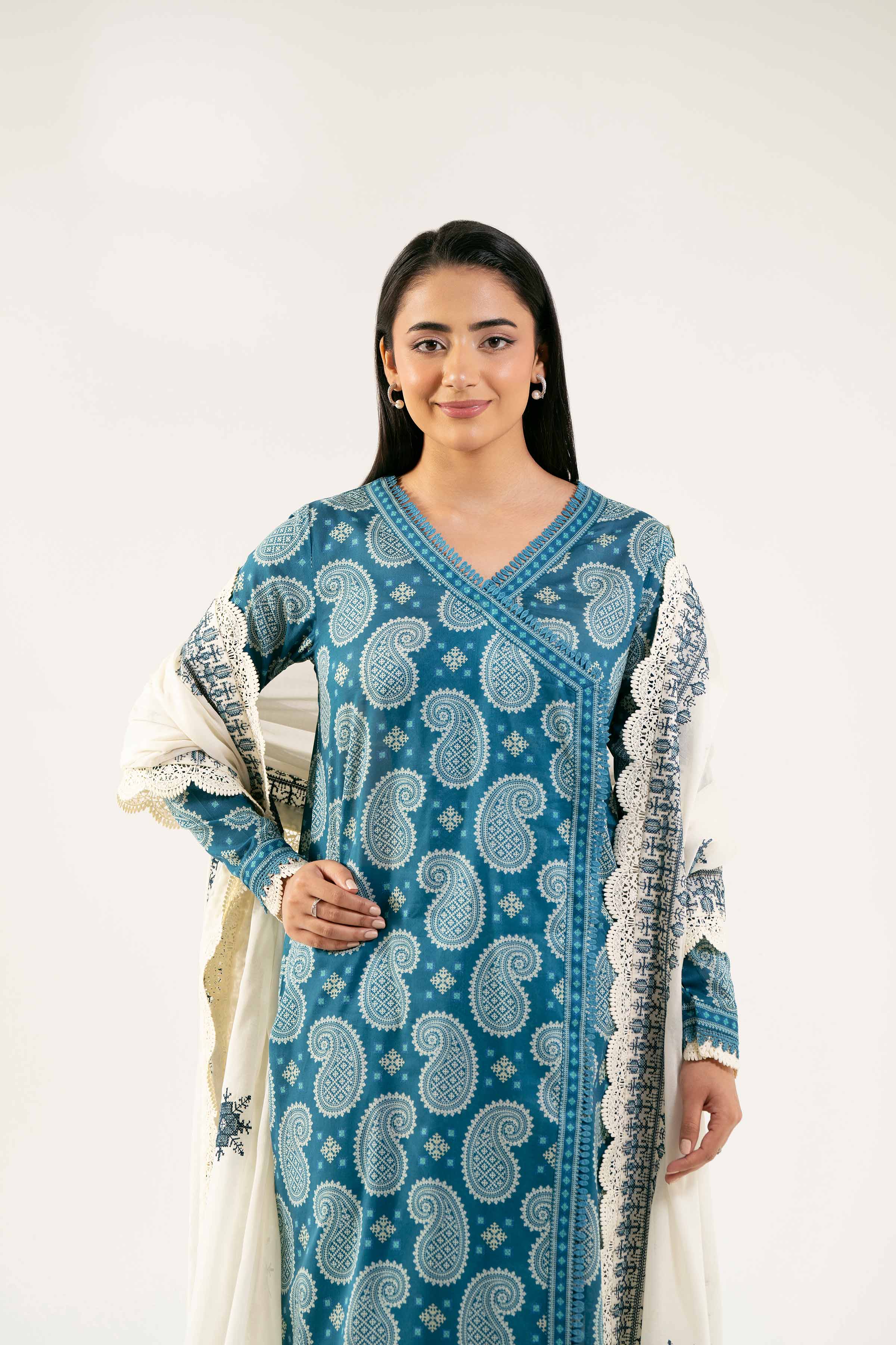 3 Piece - Printed Embroidered Suit - 42502126 for Women - Unstitched Collection | Nishat | Shop Online